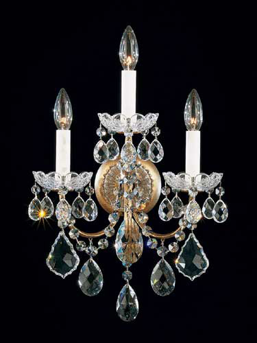 New Orleans 3 Light 6 inch Etruscan Gold Wall Sconce Wall Light in Heritage
