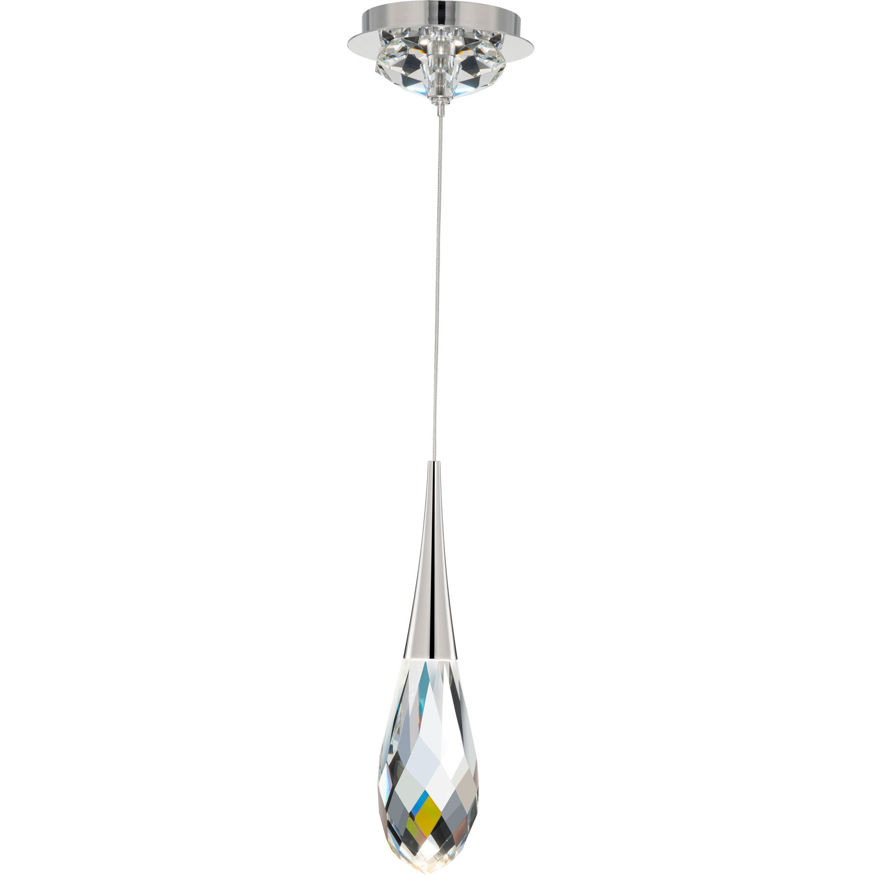 Beyond Hibiscus LED 5.9 inch Polished Nickel Pendant Ceiling Light, Beyond