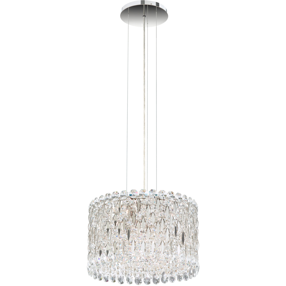 Sarella 8 Light 16 inch Polished Stainless Steel Pendant Ceiling Light in Swarovski