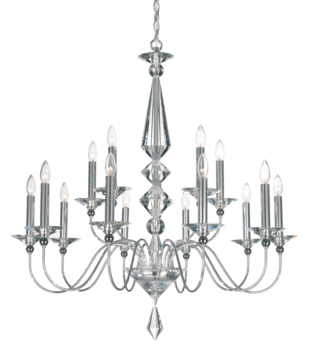 Jasmine 15 Light 36 inch Polished Silver Chandelier Ceiling Light