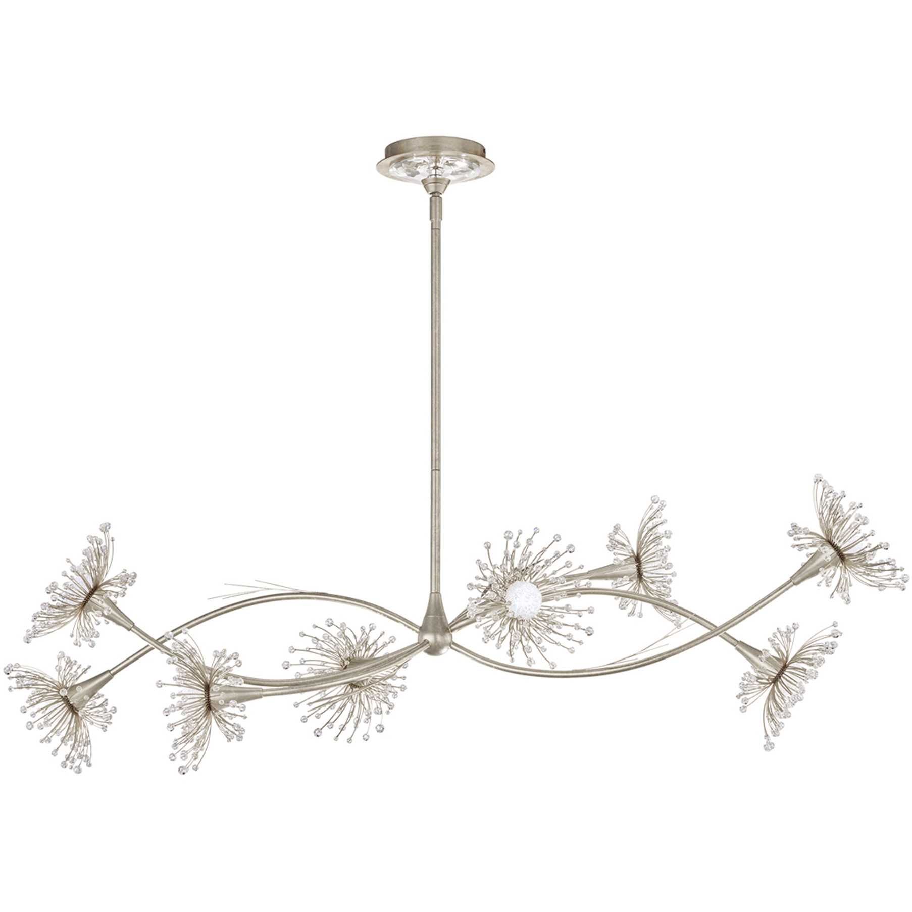 Forever Coquette LED 41.5 inch Antique Silver Linear Pendant Ceiling Light