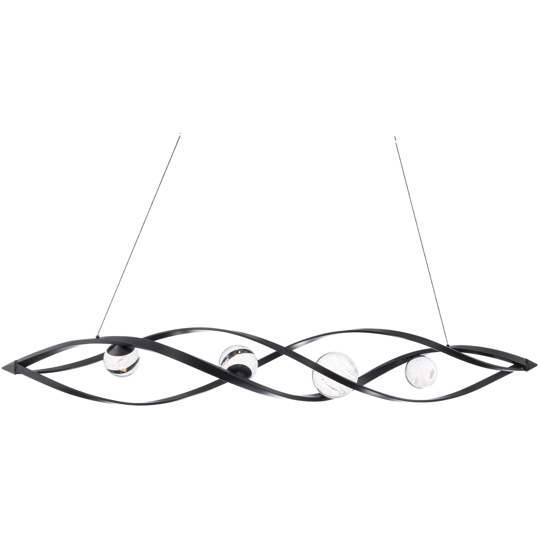 Beyond Slipstream LED 56.25 inch Black Linear Pendant Ceiling Light, Beyond