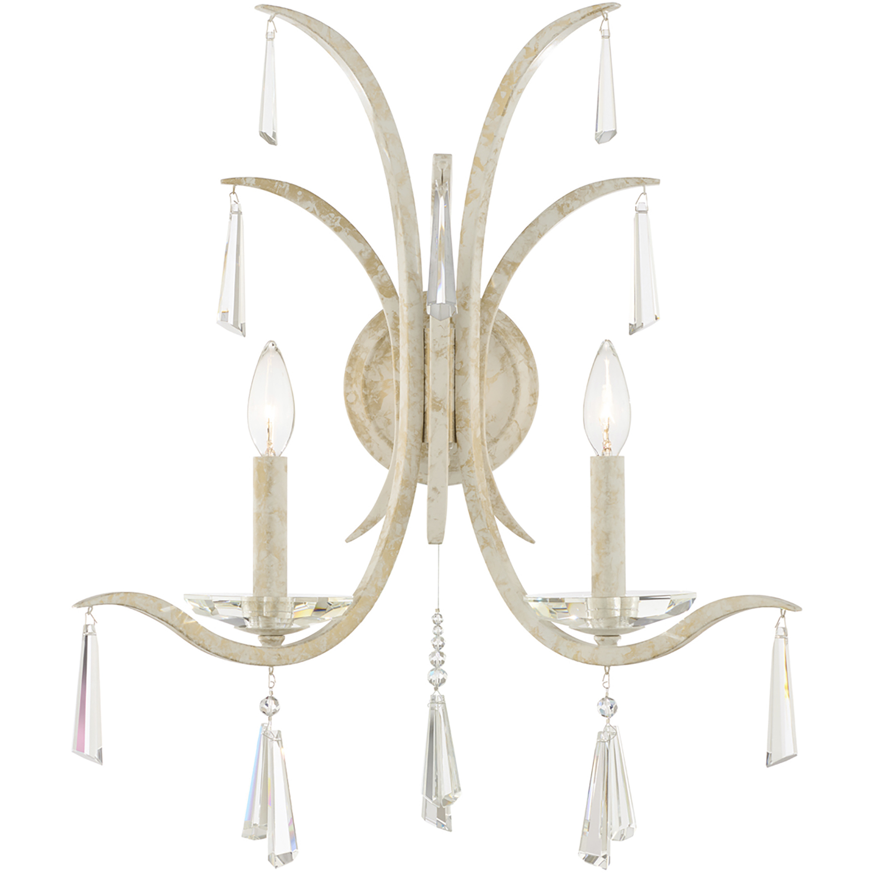 Signature Tinsley 2 Light 8 inch White Gold Wall Sconce Wall Light
