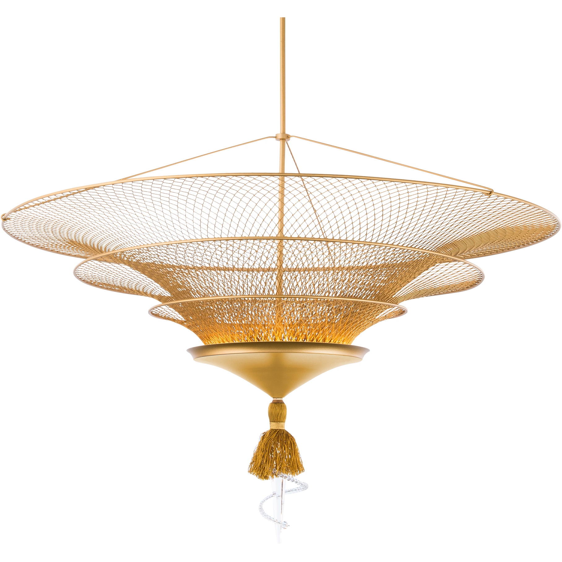 Signature Veneto LED 34 inch Gold Lace Pendant Ceiling Light, Schonbek Signature