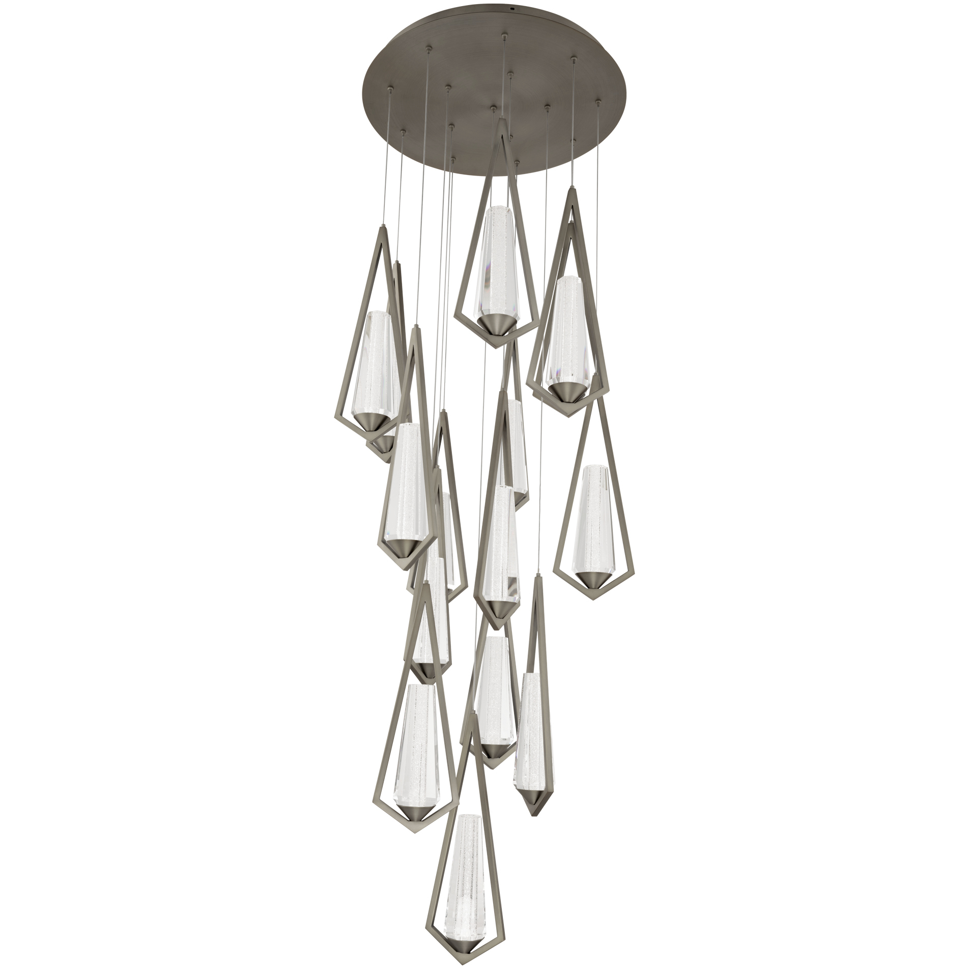 Beyond Devotion LED 23 inch Satin Nickel Multi-Light Pendant Ceiling Light