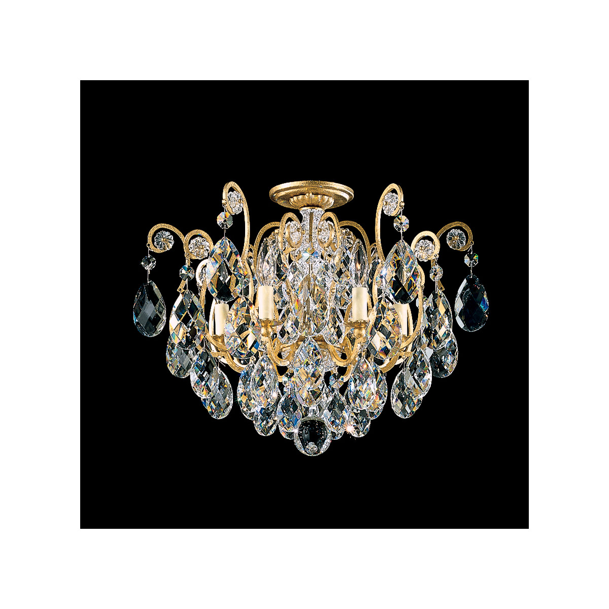 Schonbek 3784-48S Renaissance 6 Light 20 inch Antique Silver