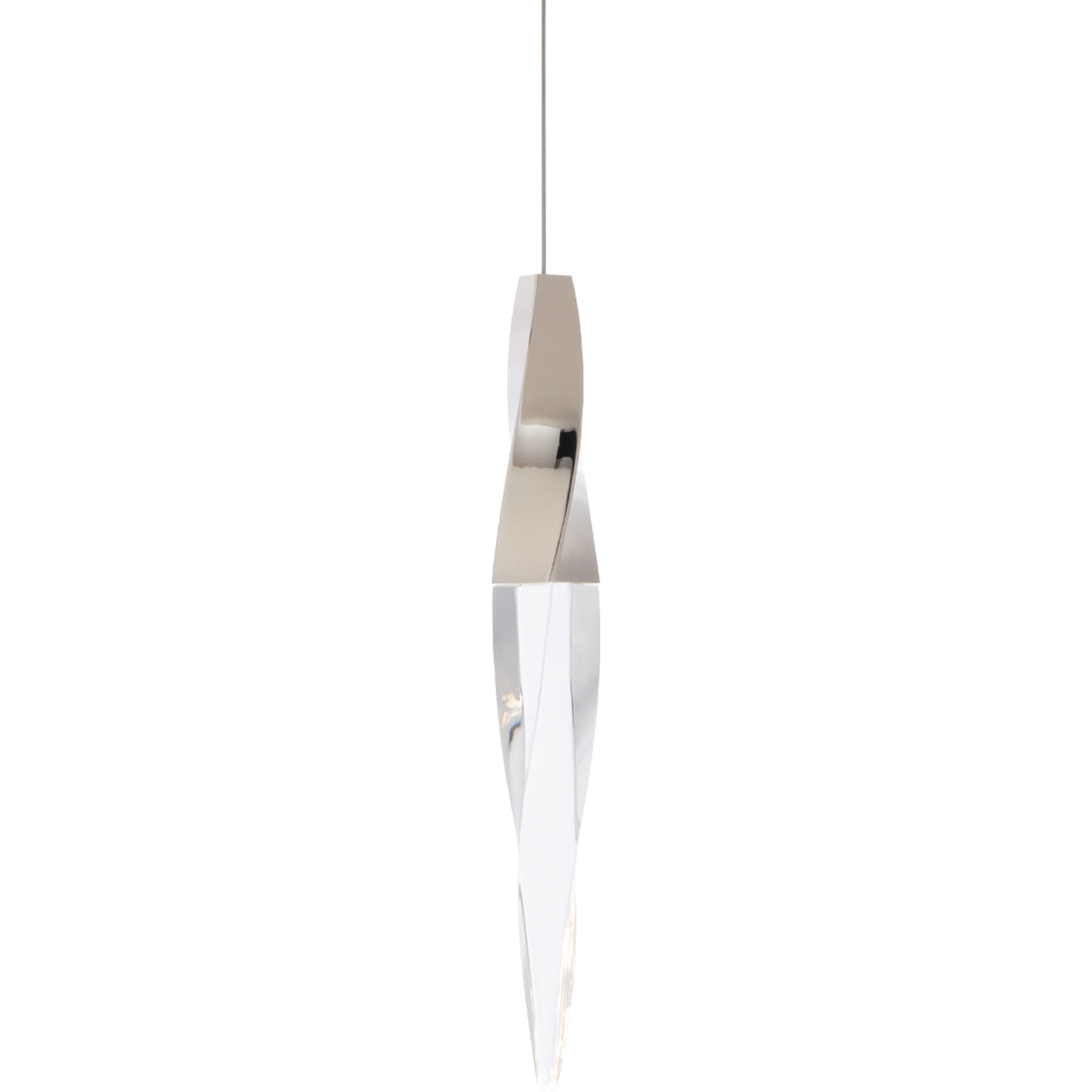 Beyond Kindjal LED 5.9 inch Polished Nickel Mini Pendant Ceiling Light, Beyond