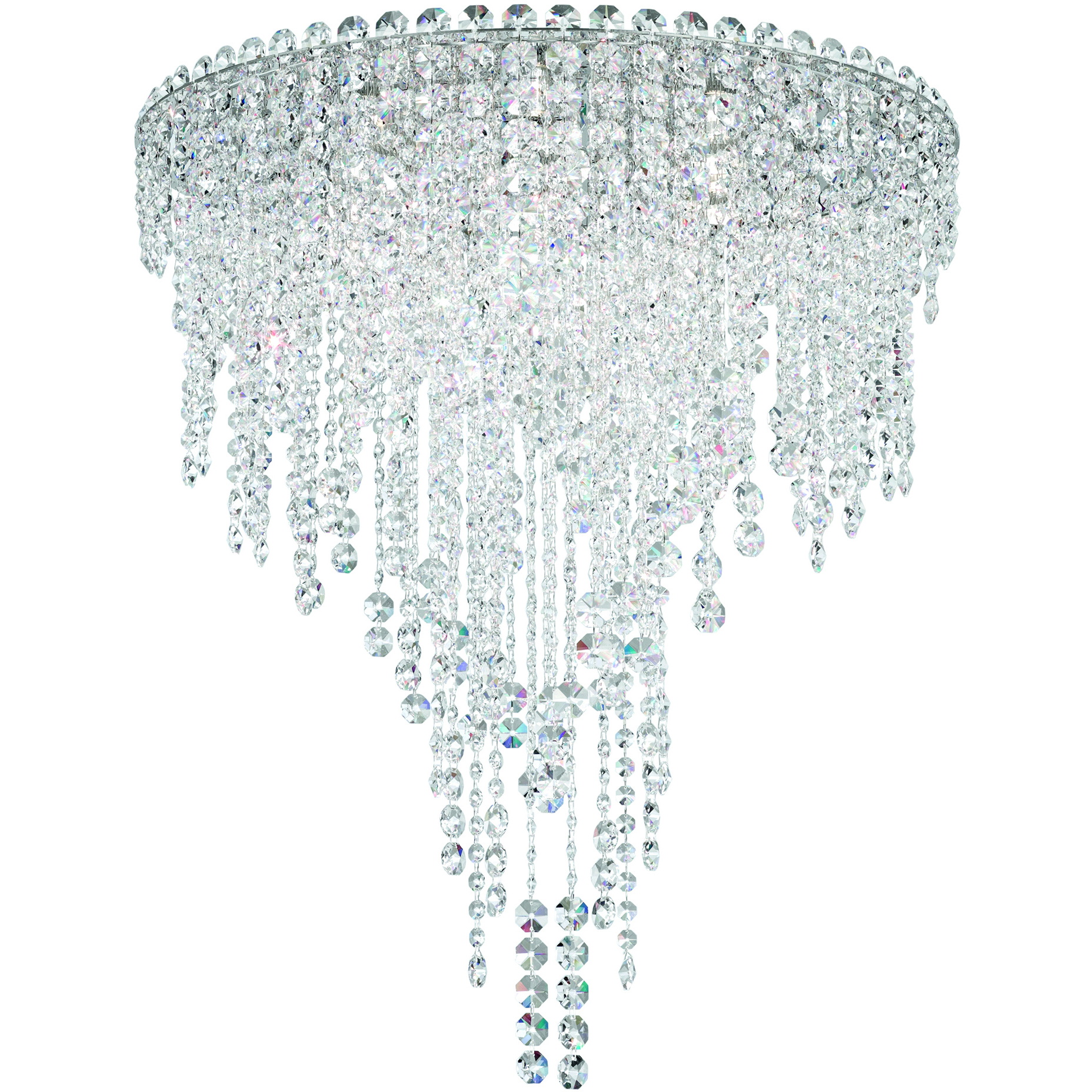 Chantant 6 Light Polished Stainless Steel Flush Mount Ceiling Light in Radiance