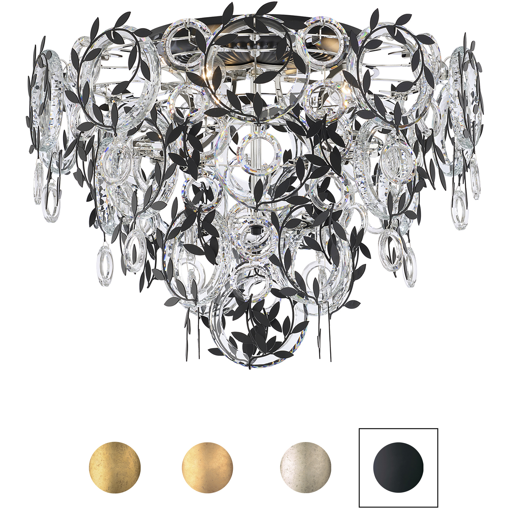 Signature Concetta 3 Light 21.5 inch Antique Silver Flush Mount Ceiling Light