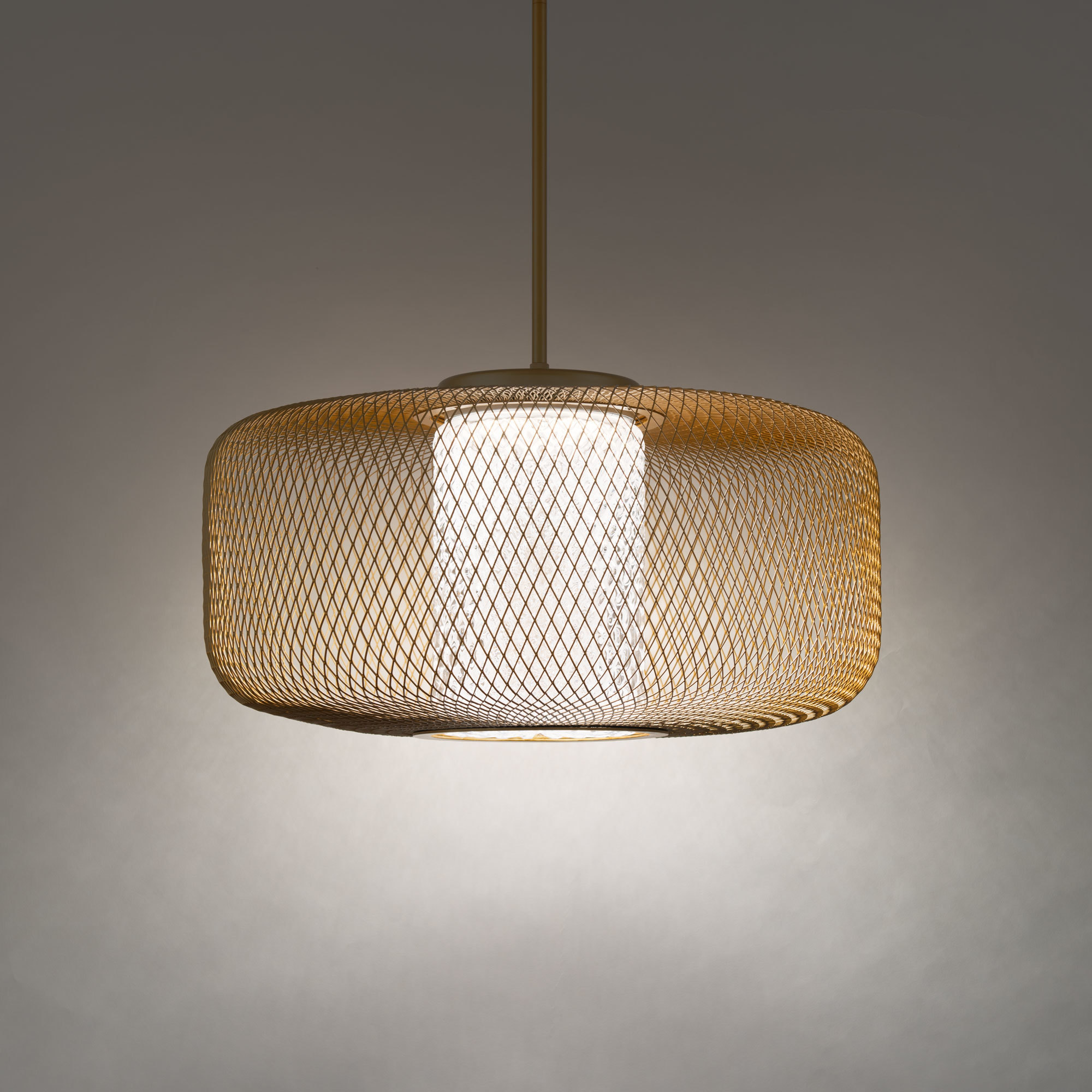 Signature Kodo LED 22 inch Gold Lace Pendant Ceiling Light, Schonbek Signature