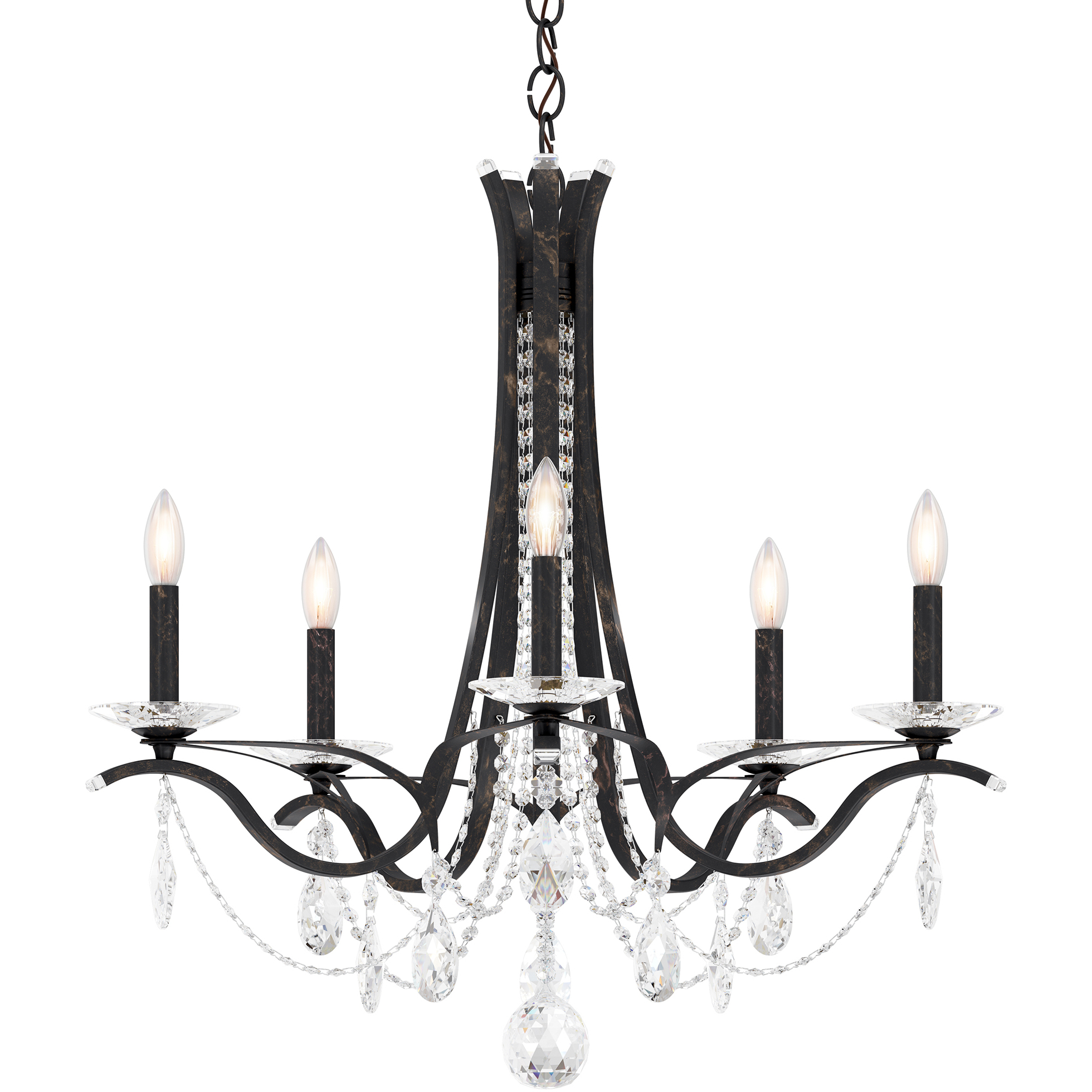 Vesca 5 Light 29 inch Heirloom Bronze Chandelier Ceiling Light in Heritage