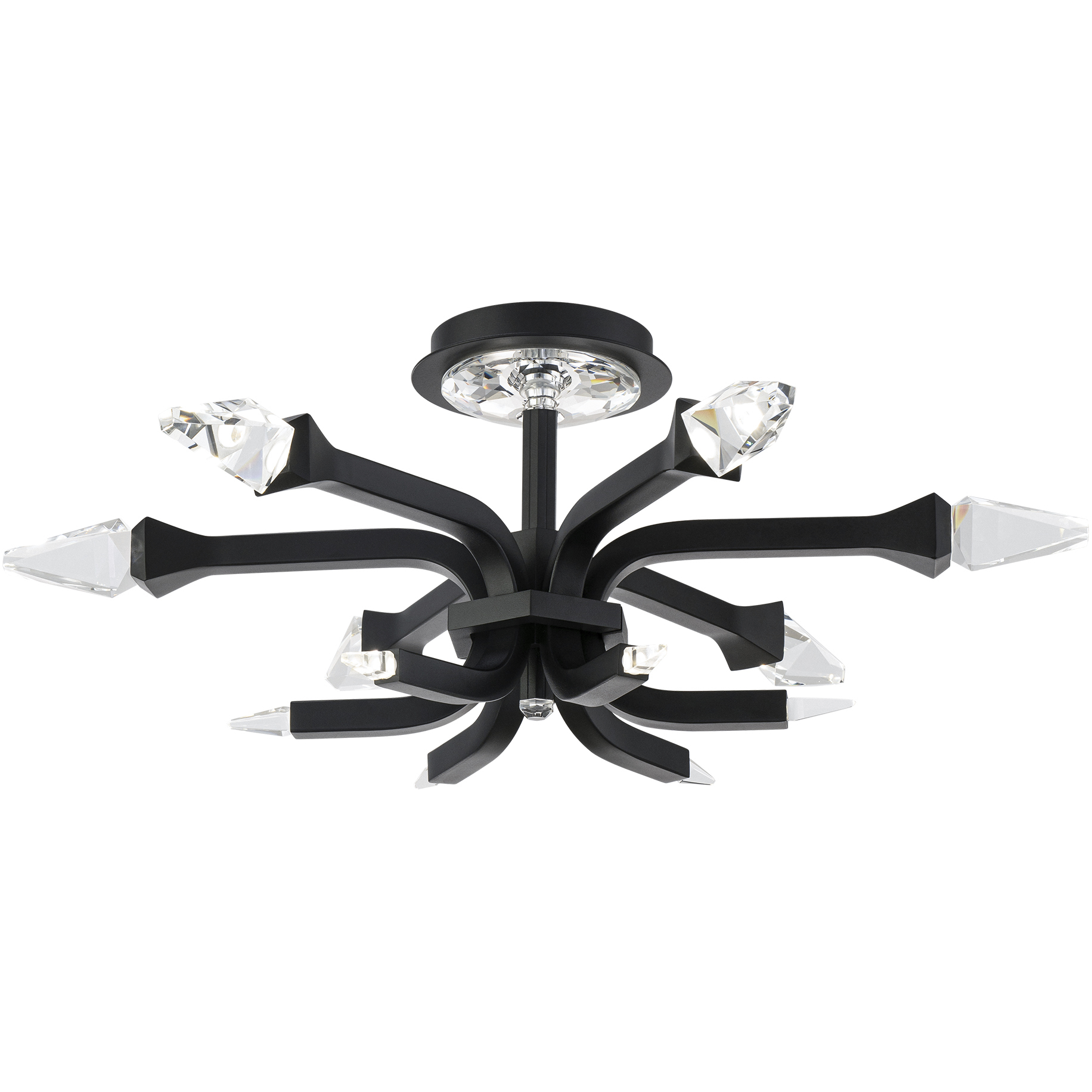 Beyond Plumeria LED 23.9 inch Black Semi-Flush Mount Ceiling Light