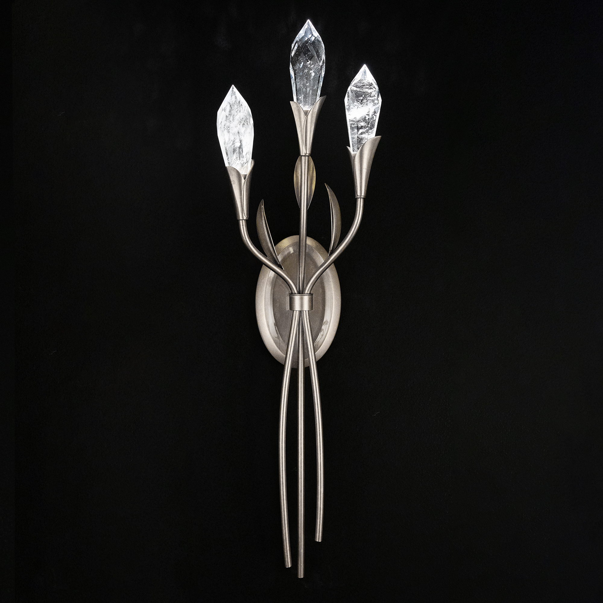 Signature Secret Garden LED 5.4 inch Antique Silver Wall Sconce Wall Light, Schonbek Signature