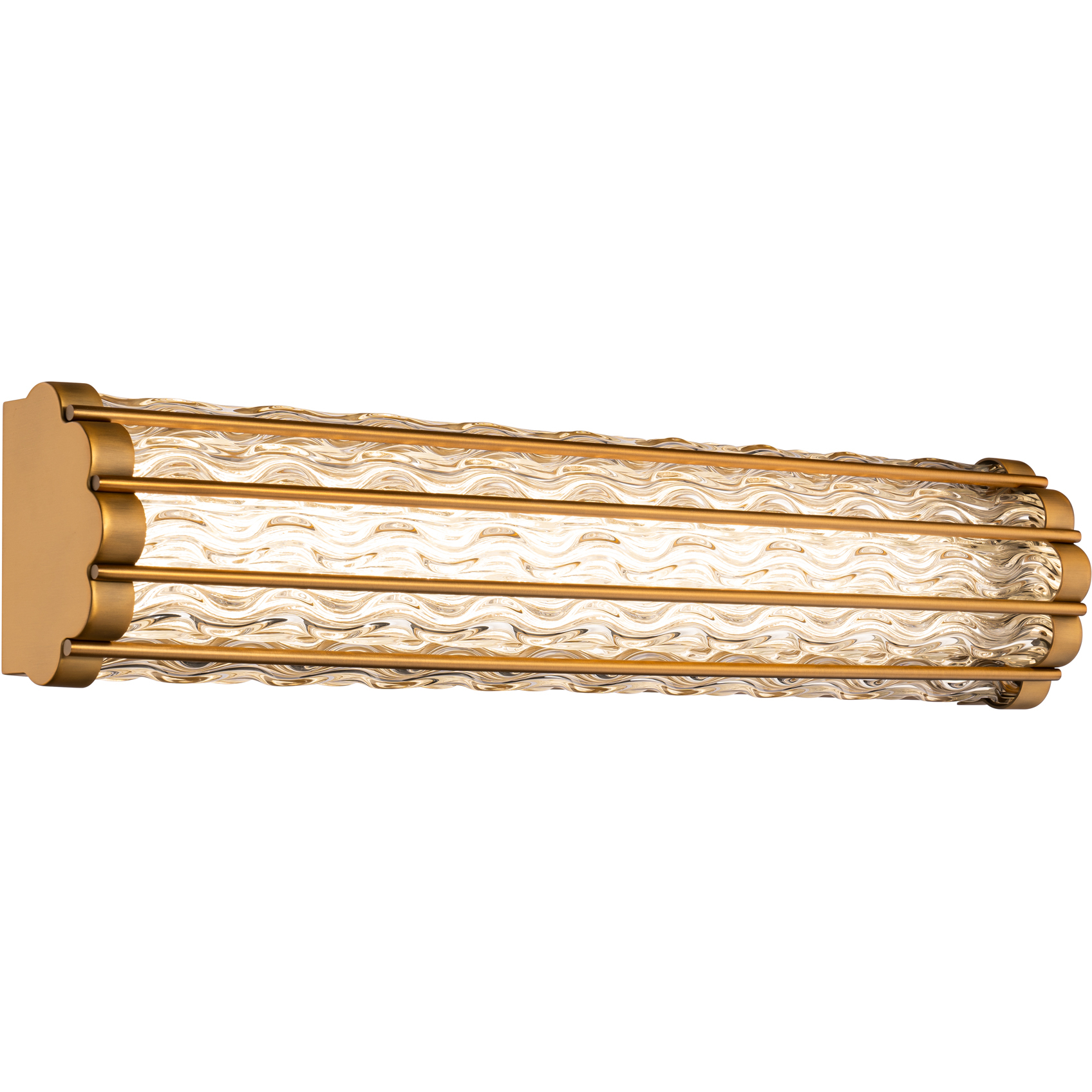Signature Fortress LED 27 inch Aged Brass Bath Vanity & Wall Light, Schonbek Signature