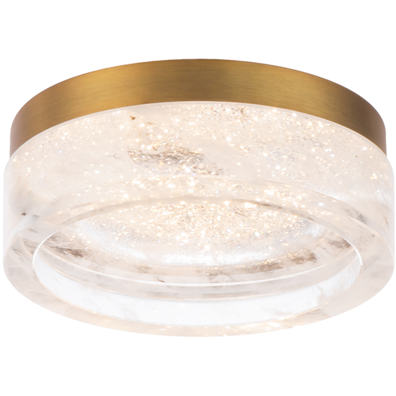Beyond Melange LED 8 inch Aged Brass Flush Mount Ceiling Light, Beyond