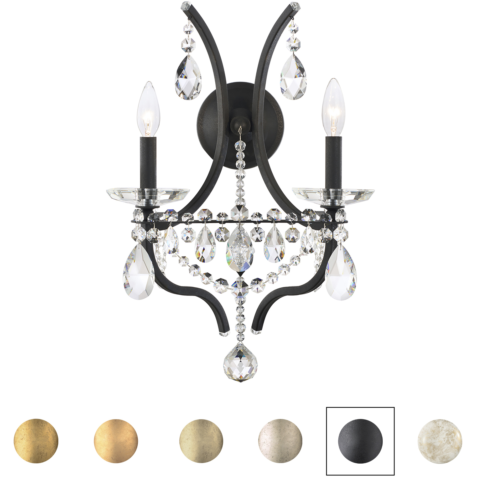 Signature Adley 2 Light 8 inch Heirloom Silver Wall Sconce Wall Light in Heritage