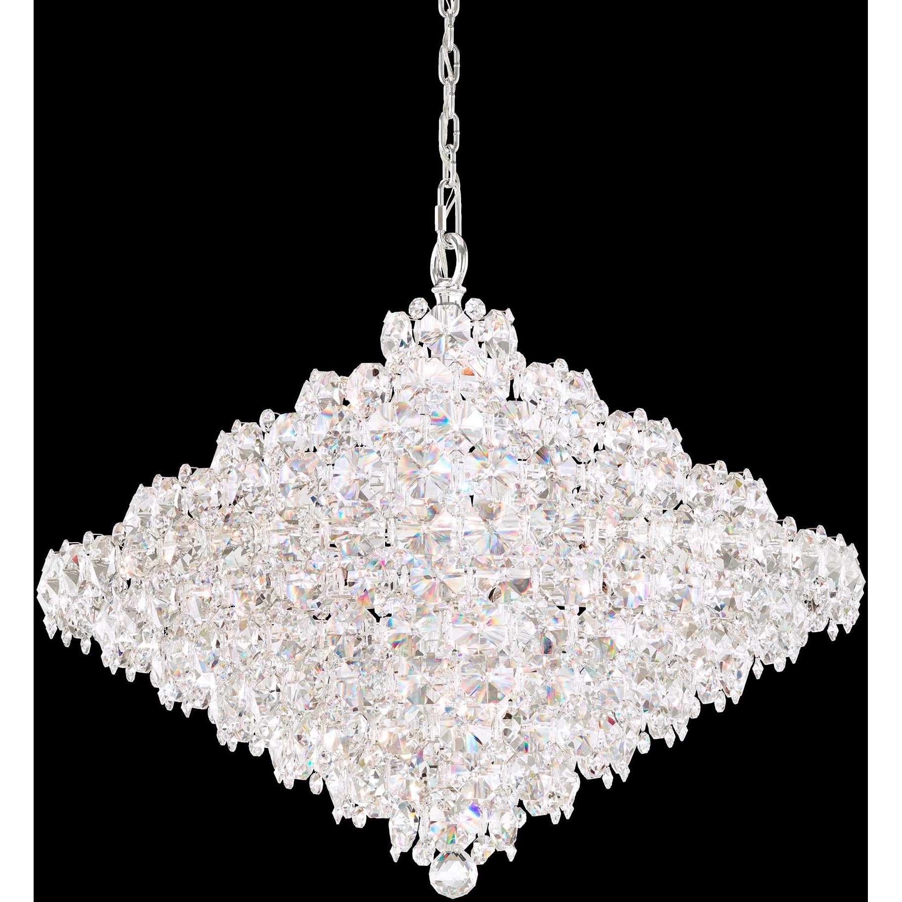 Baronet 28 Light Polished Stainless Steel Pendant Ceiling Light