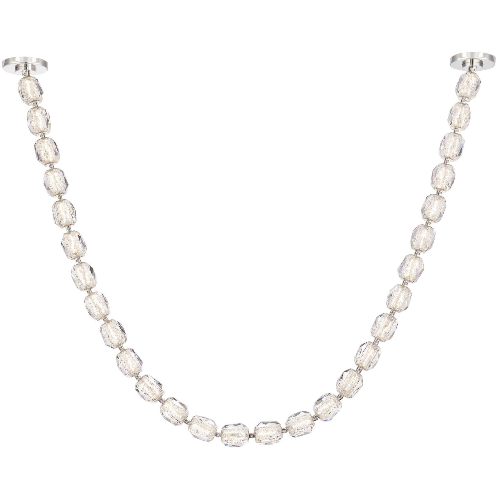 Forever Seduction LED 102.1 inch Polished Nickel Modular Pendant Ceiling Light, Remote Driver