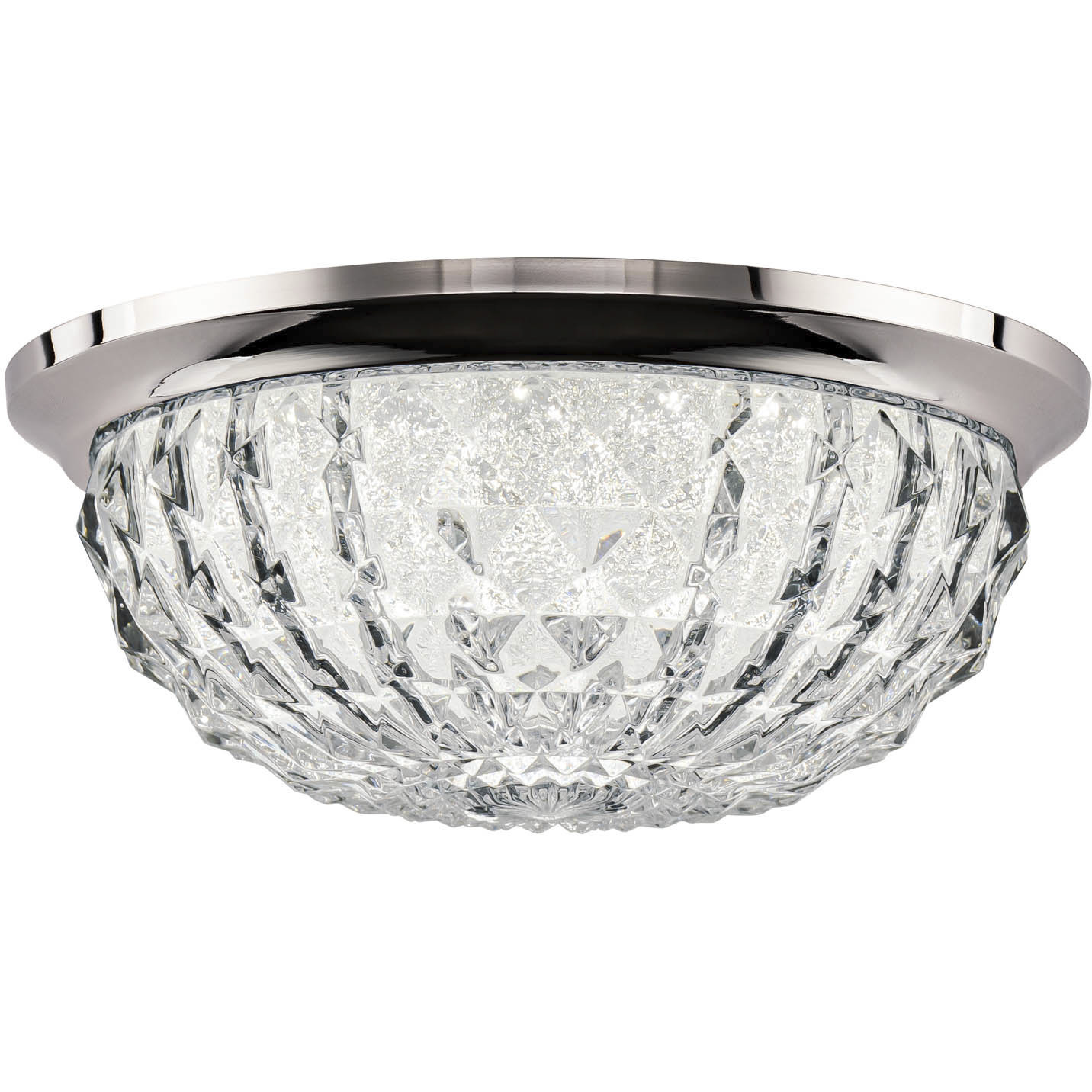 Signature Genoa LED 9 inch Polished Chrome Flush Mount Ceiling Light, Schonbek Signature