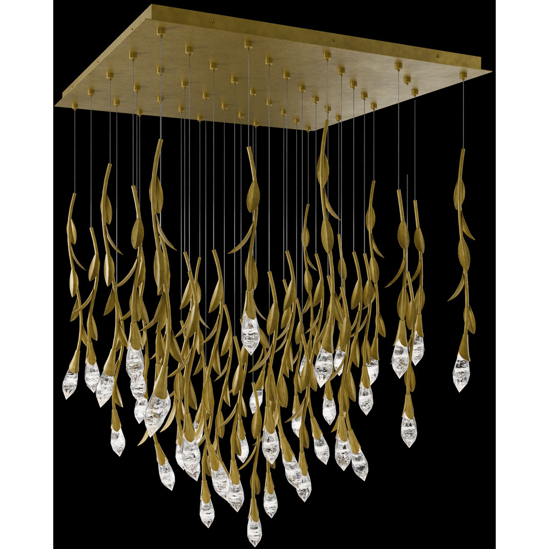 Signature Secret Garden LED 36 inch French Gold Multi-Light Pendant Ceiling Light