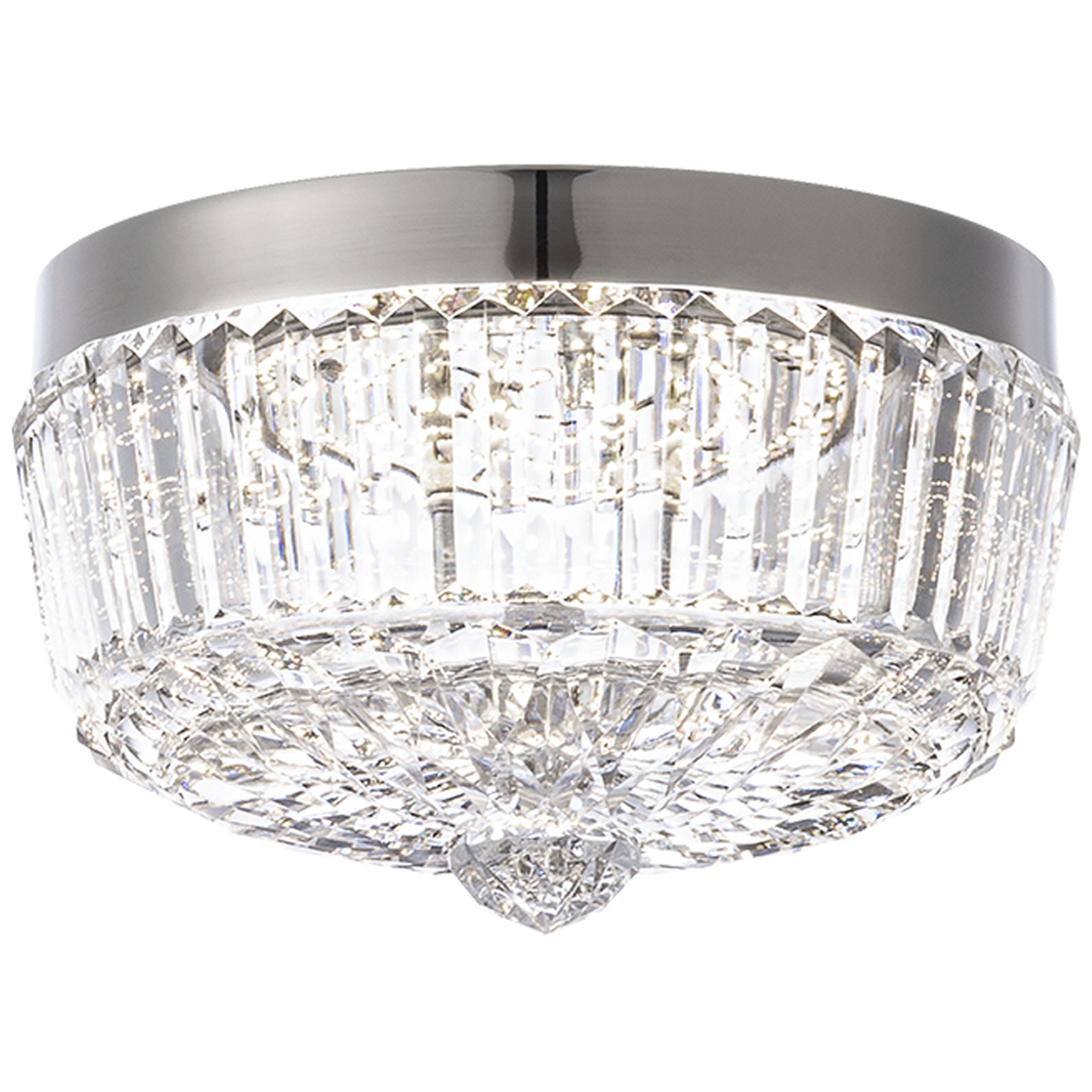 Signature Regina LED 8.3 inch Polished Nickel Flush Mount Ceiling Light, Schonbek Signature