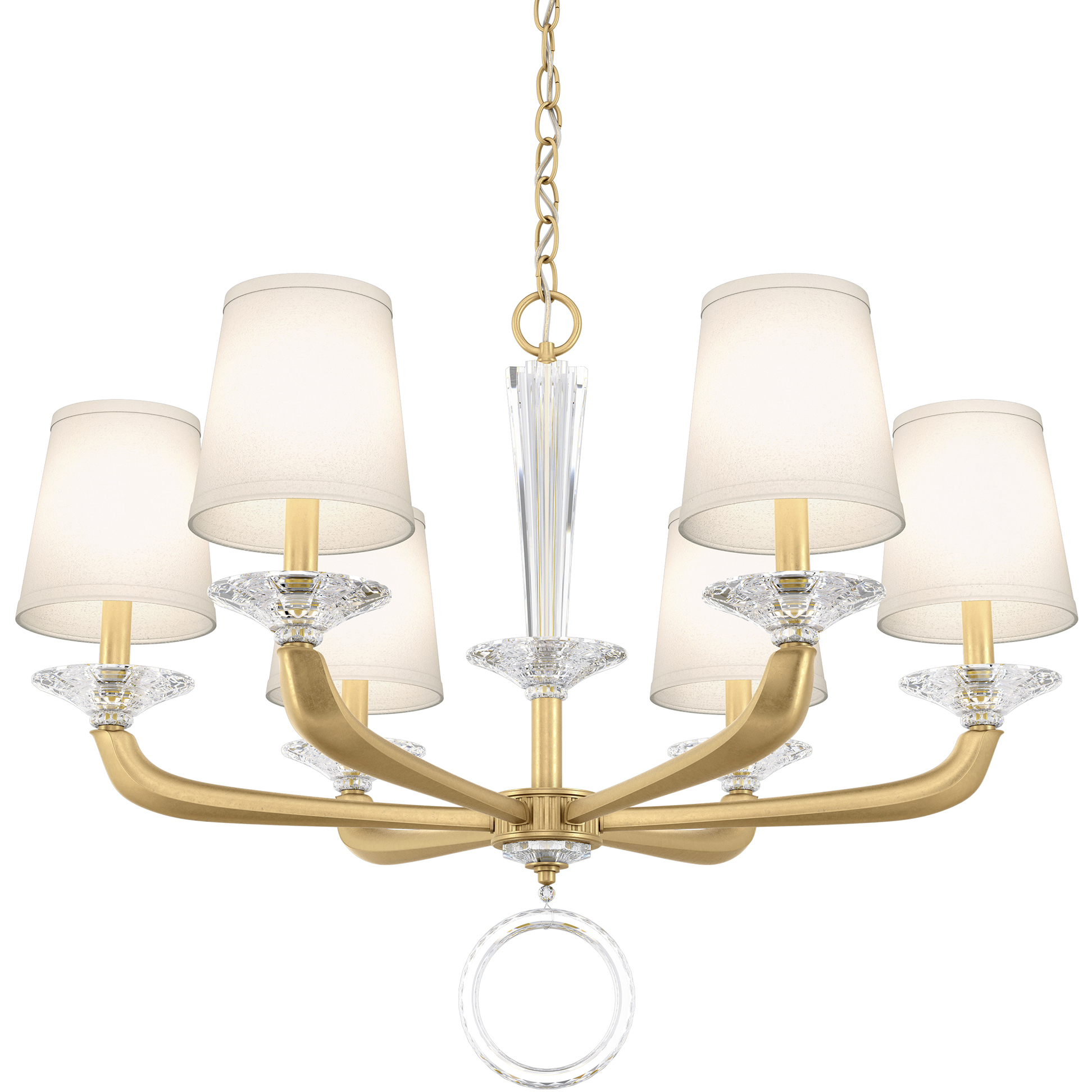 Emilea 6 Light 30.5 inch Heirloom Gold Chandelier Ceiling Light