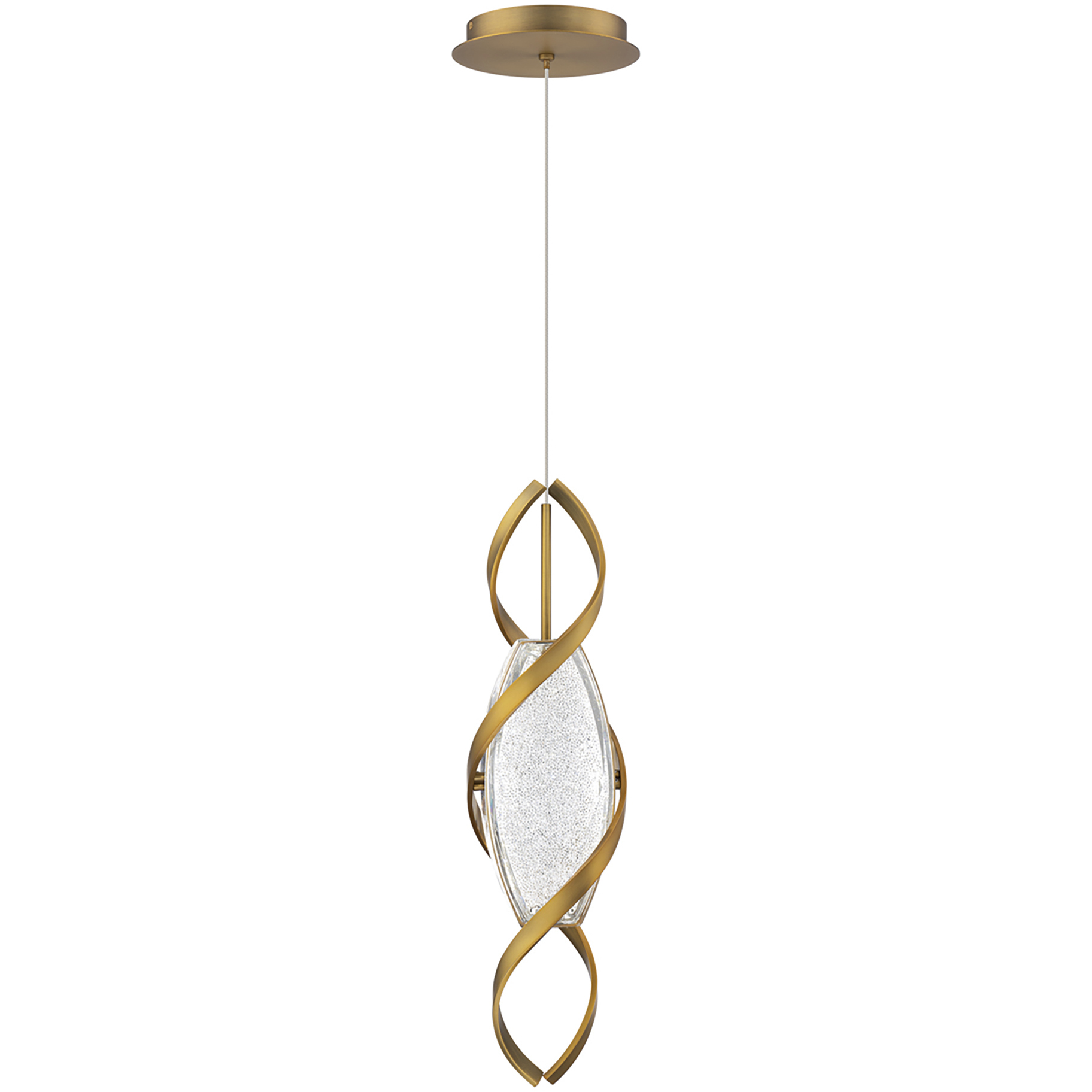 Signature Bijoux LED 5.9 inch Aged Brass Mini Pendant Ceiling Light