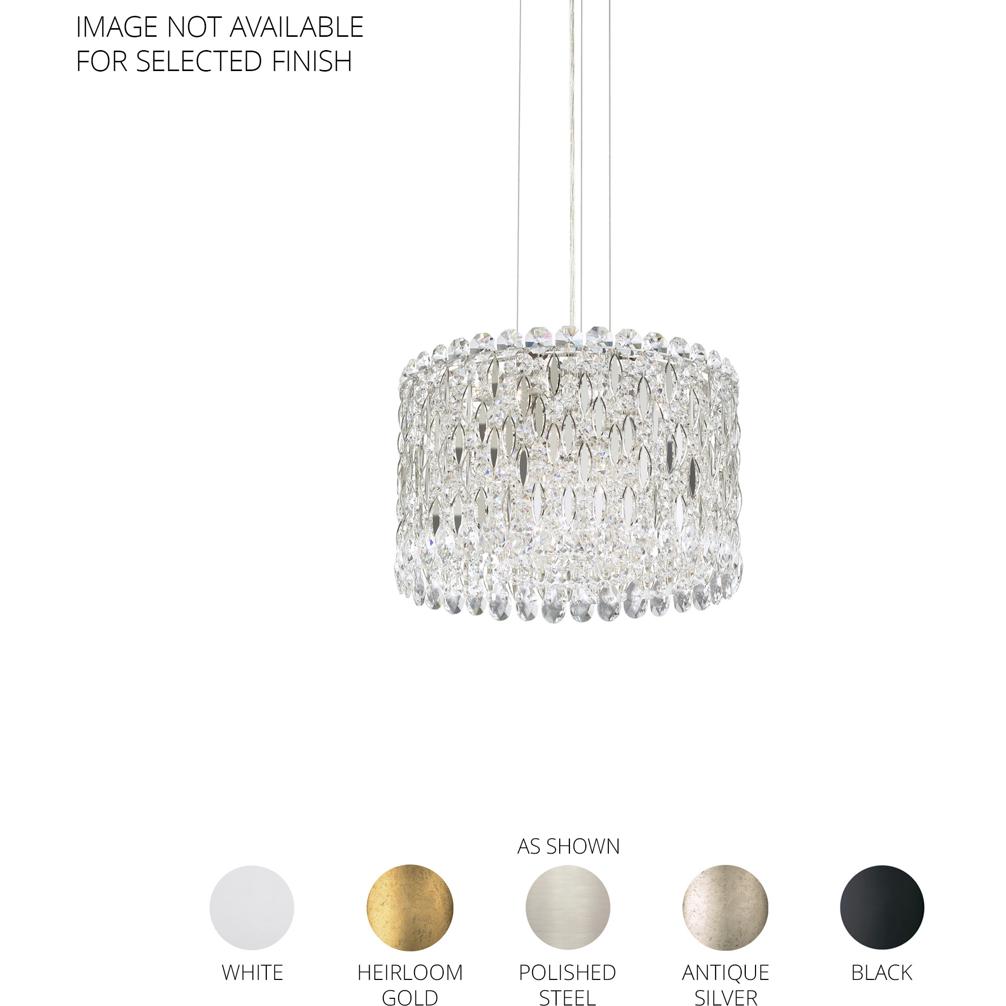 Sarella 8 Light Black Mini Pendant Ceiling Light in Heritage
