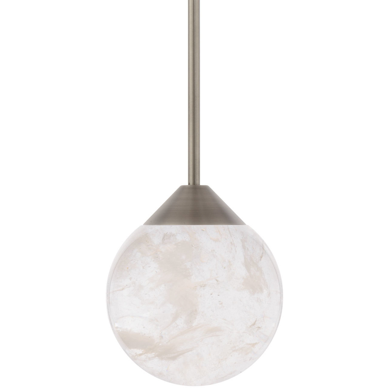 Beyond Quest LED 7.13 inch Brushed Nickel Pendant Ceiling Light, Beyond