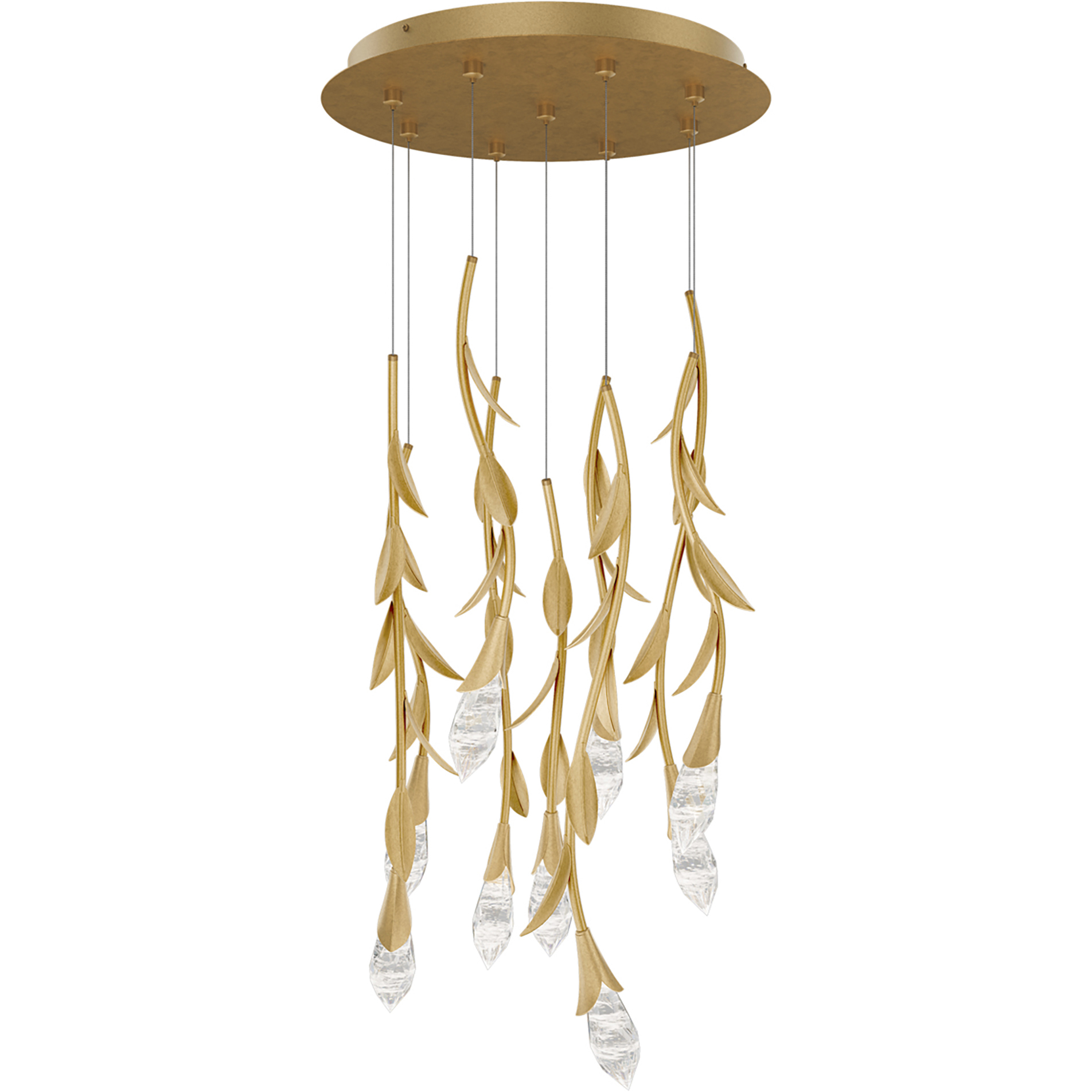 Signature Secret Garden LED 17 inch French Gold Multi-Light Pendant Ceiling Light