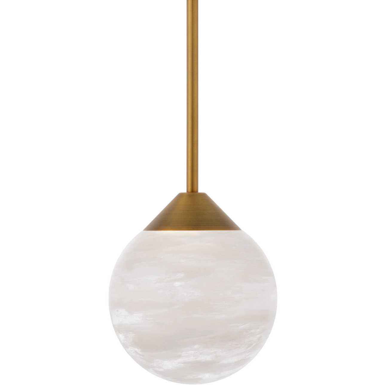 Beyond Quest LED 7.13 inch Aged Brass Pendant Ceiling Light, Beyond