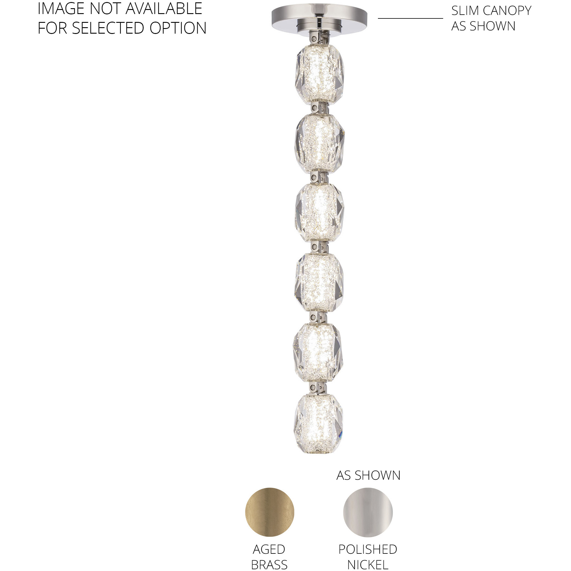 Forever Seduction LED 24 inch Polished Nickel Modular Pendant Ceiling Light, Driver in Canopy