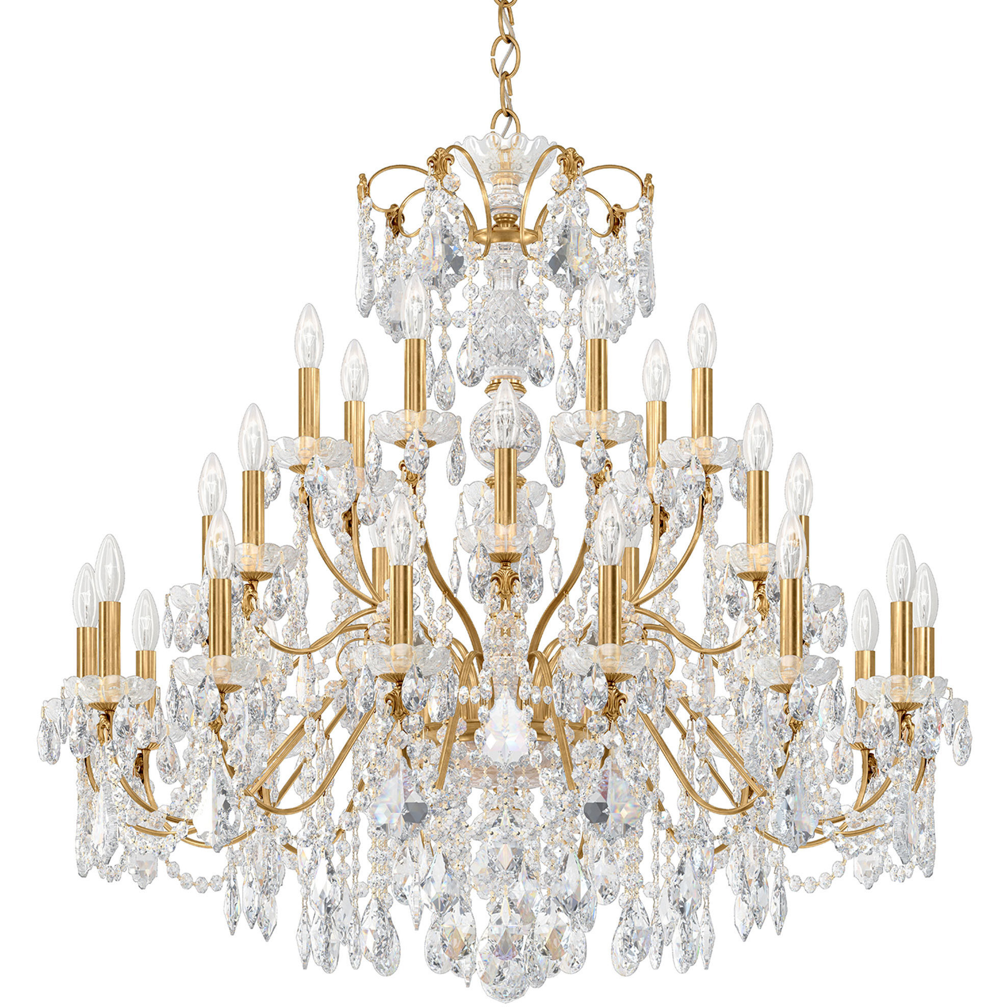 Century 28 Light 42.5 inch Heirloom Gold Chandelier Ceiling Light