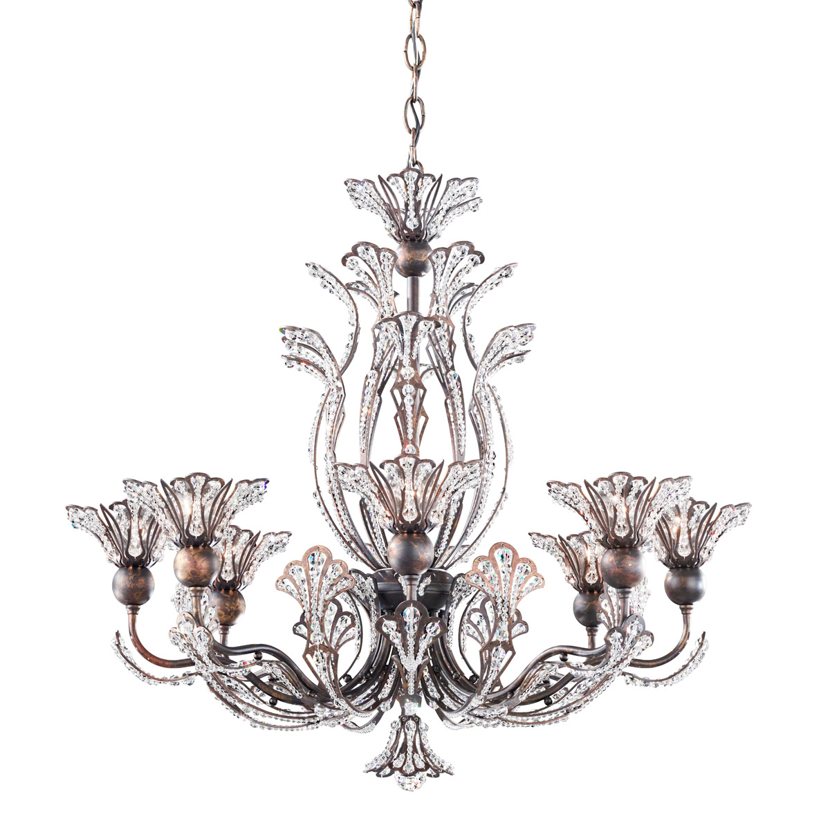 Rivendell 8 Light Heirloom Bronze Chandelier Ceiling Light in Radiance