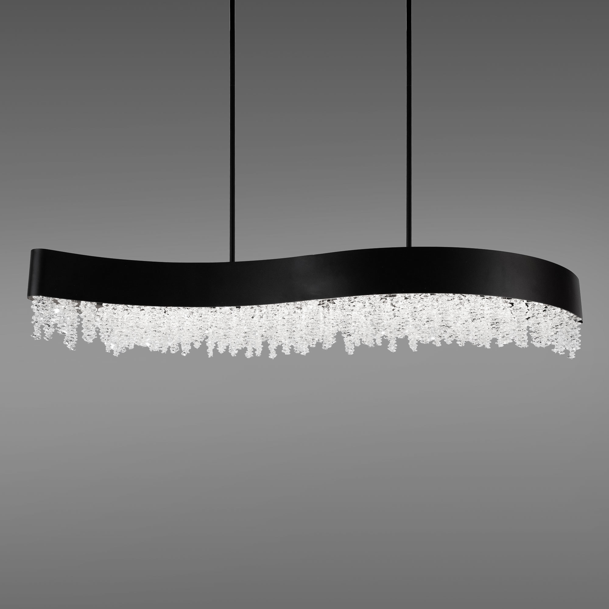 Signature Soleil LED 46.5 inch Black Linear Pendant Ceiling Light, Schonbek Signature