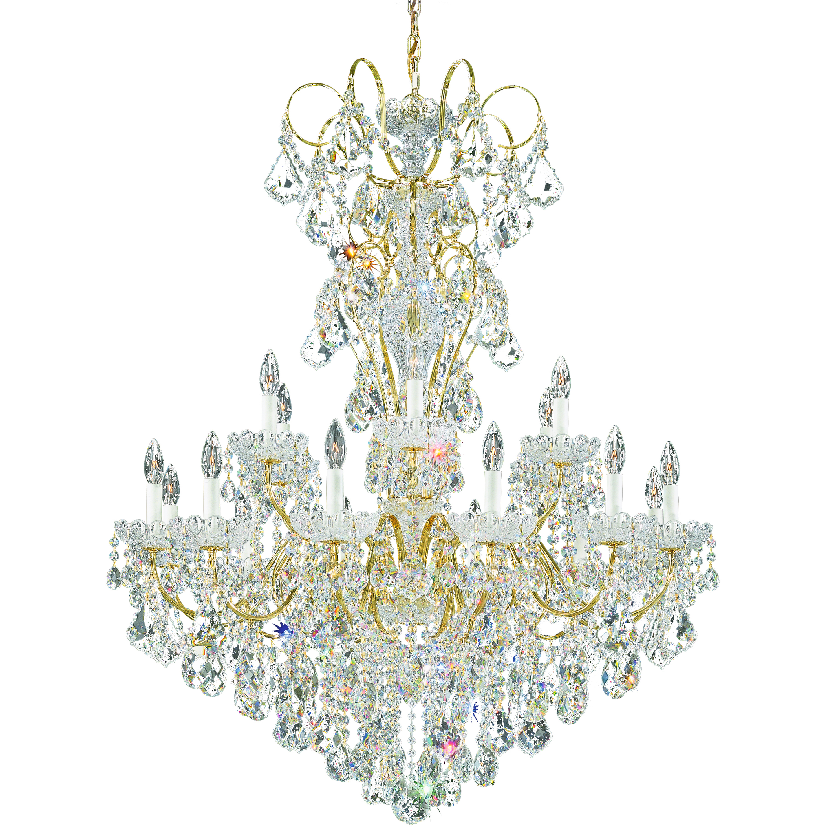 Schonbek 3660-211H New Orleans 18 Light 36 inch Aurelia Chandelier Ceiling  Light in Heritage