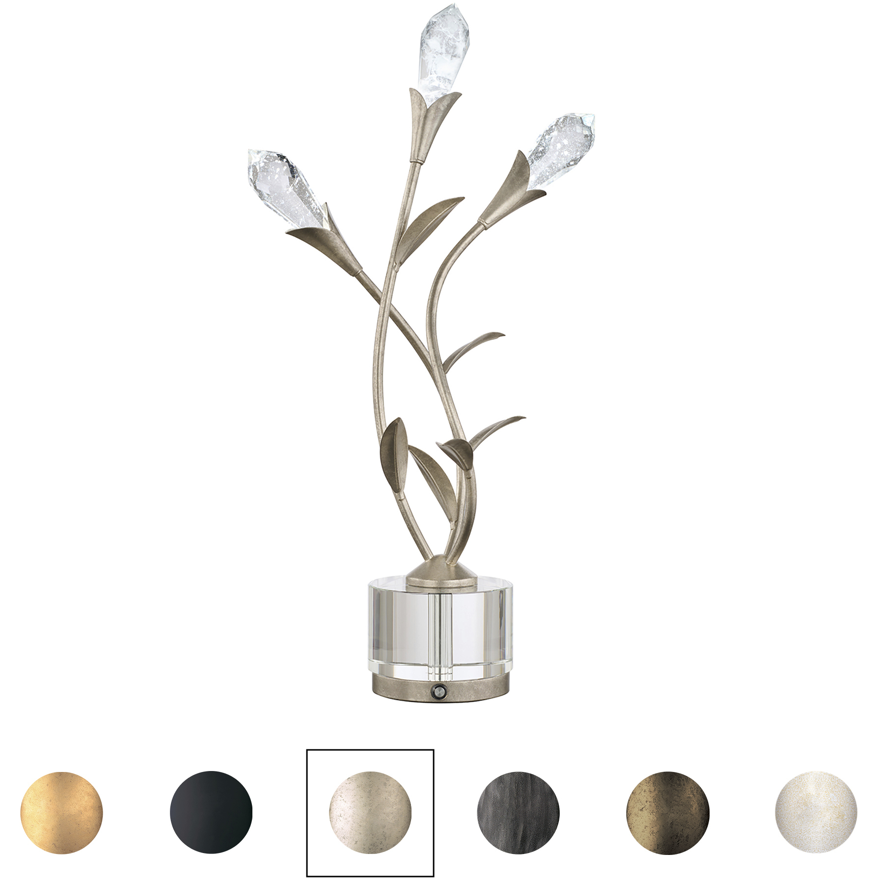 Signature Secret Garden 25 inch 1 watt French Lace Table Lamp Portable Light