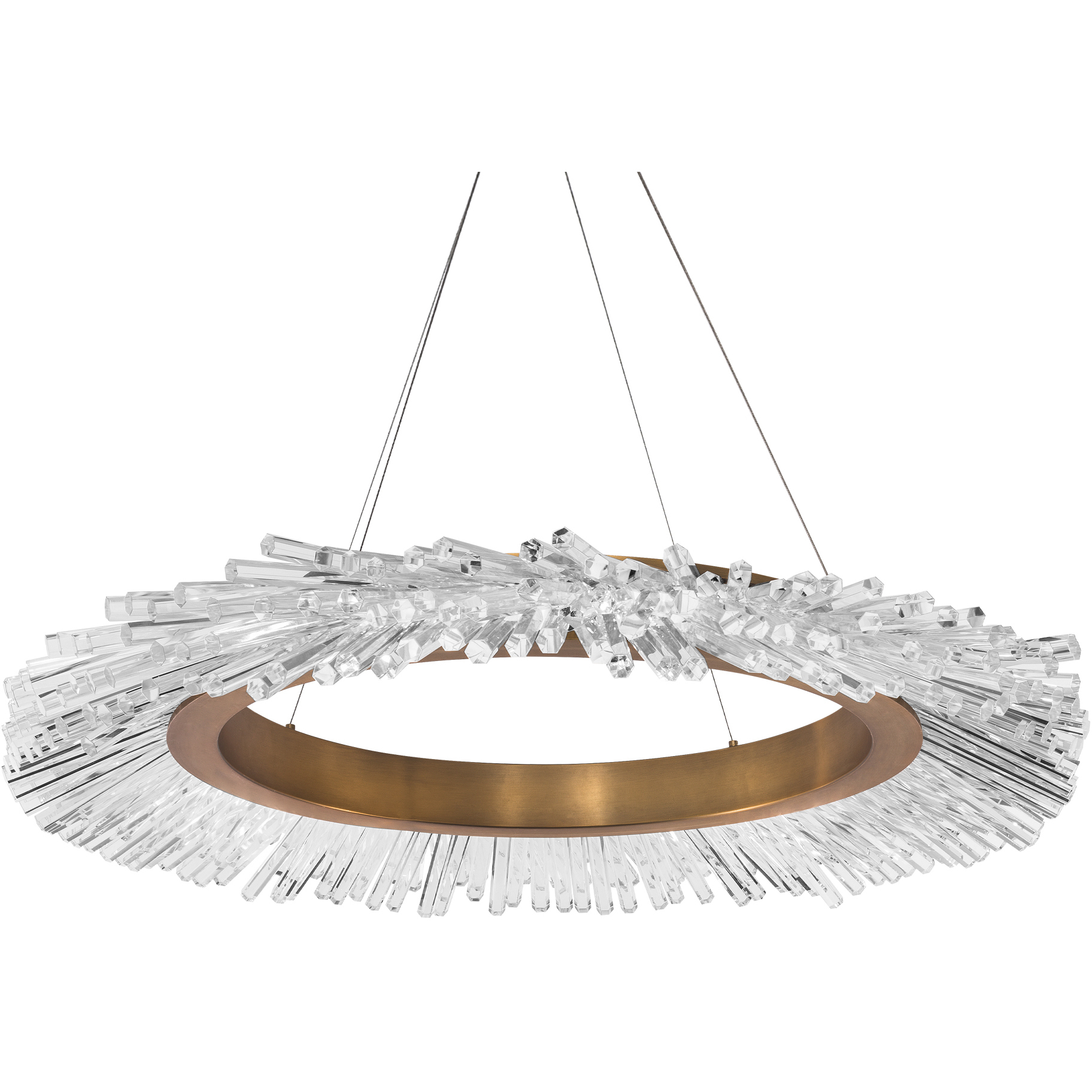 Beyond Benediction LED 37 inch Aged Brass Chandelier Ceiling Light, Beyond