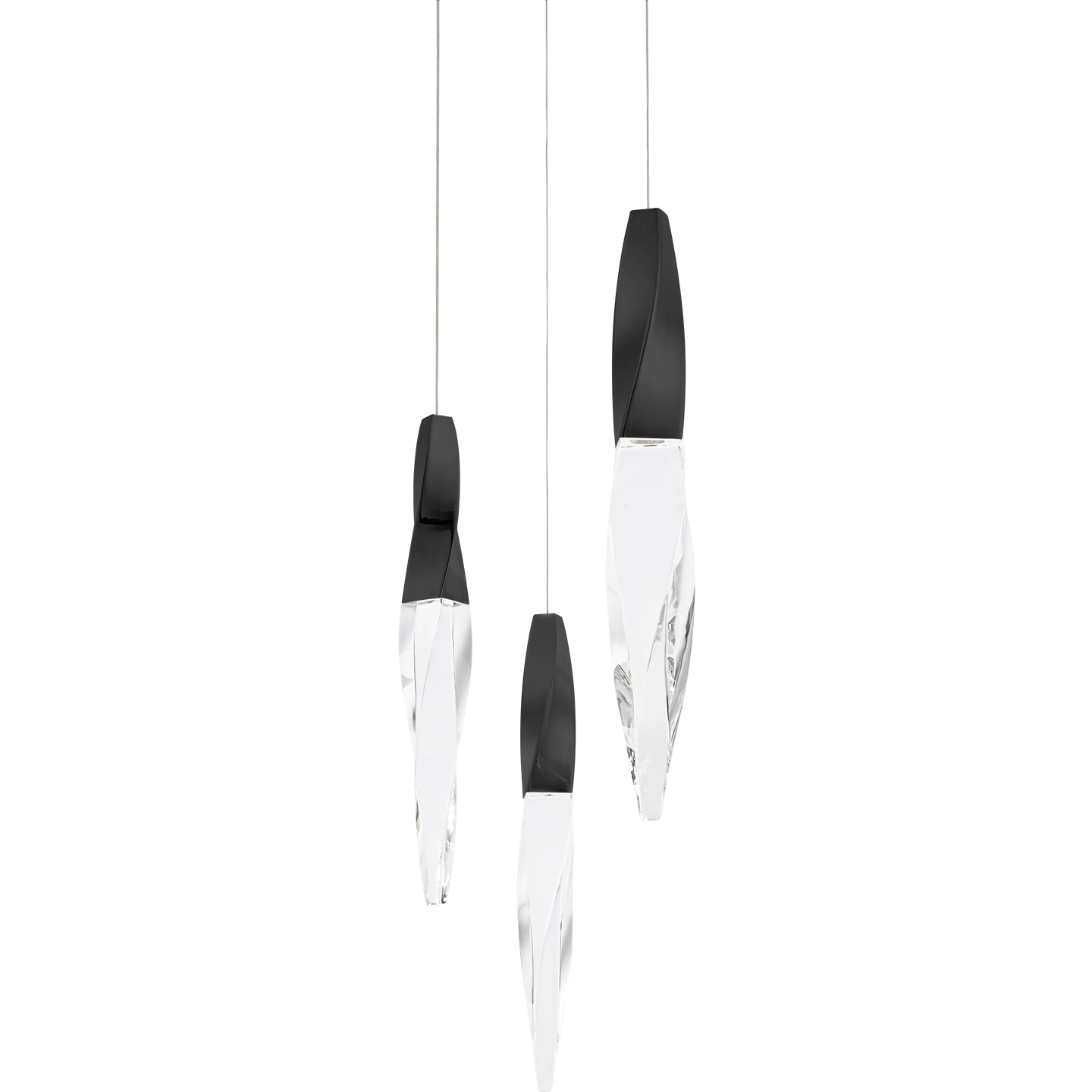 Beyond Kindjal LED 12 inch Black Multi-Light Pendant Ceiling Light, Beyond