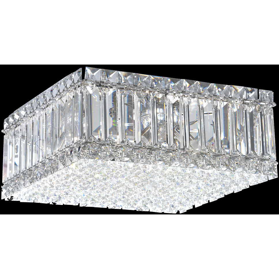 Signature Legacy Quantum 4 Light 12 inch Stainless Steel Flush Mount Ceiling Light