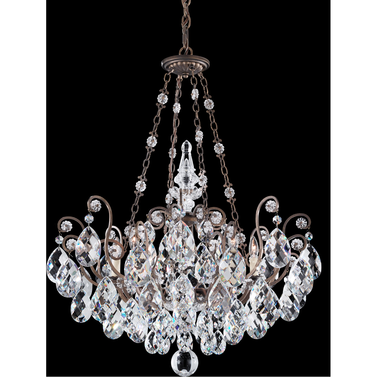 Renaissance 8 Light 26.5 inch Black Pendant Ceiling Light in Heritage