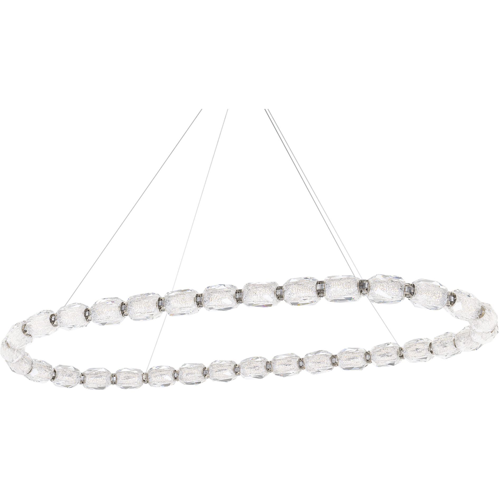 Forever Seduction LED 25.5 inch Polished Nickel Pendant Ceiling Light, Oval