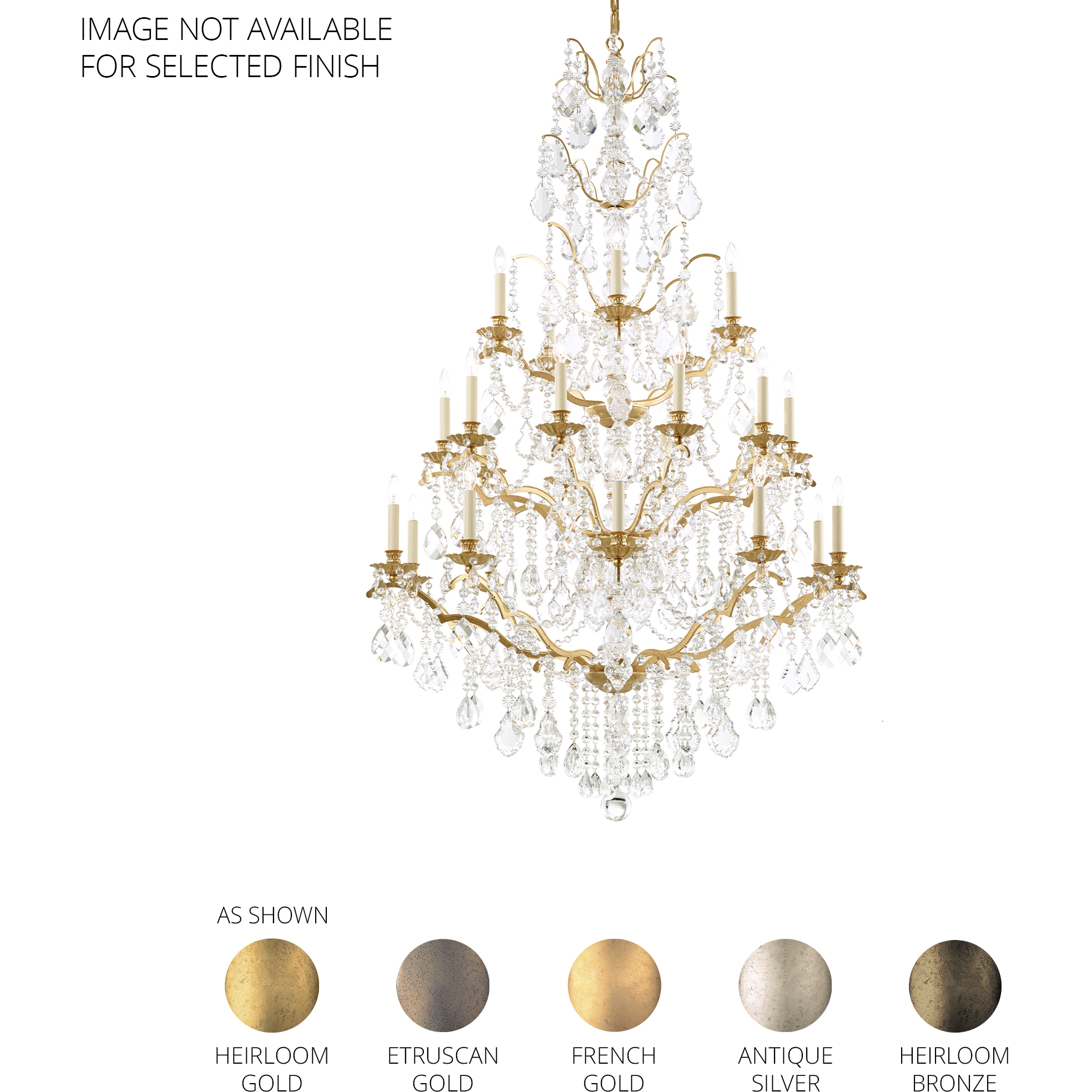 Bordeaux 25 Light Heirloom Bronze Chandelier Ceiling Light in Heritage