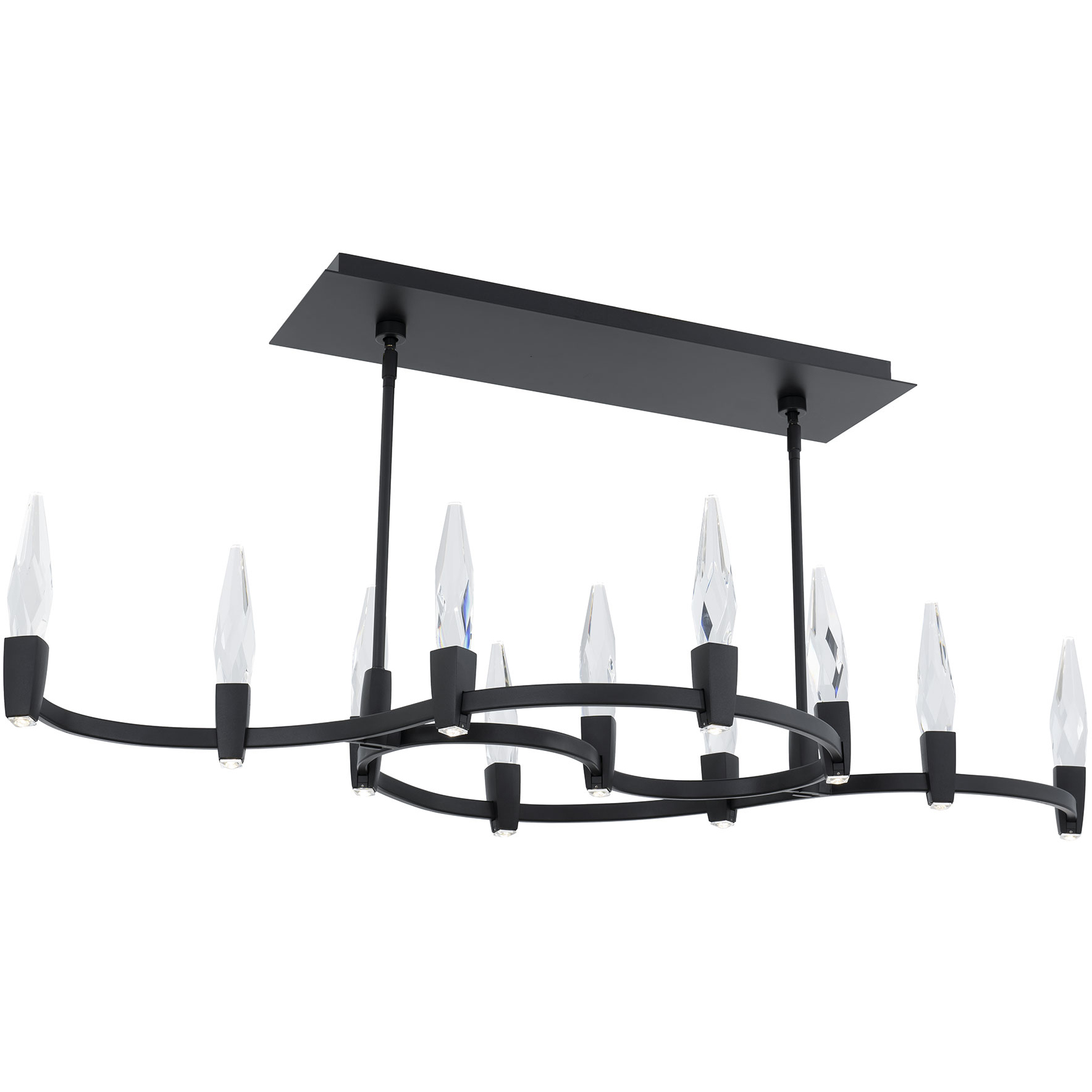 Beyond Twirl LED 48.3 inch Black Linear Pendant Ceiling Light