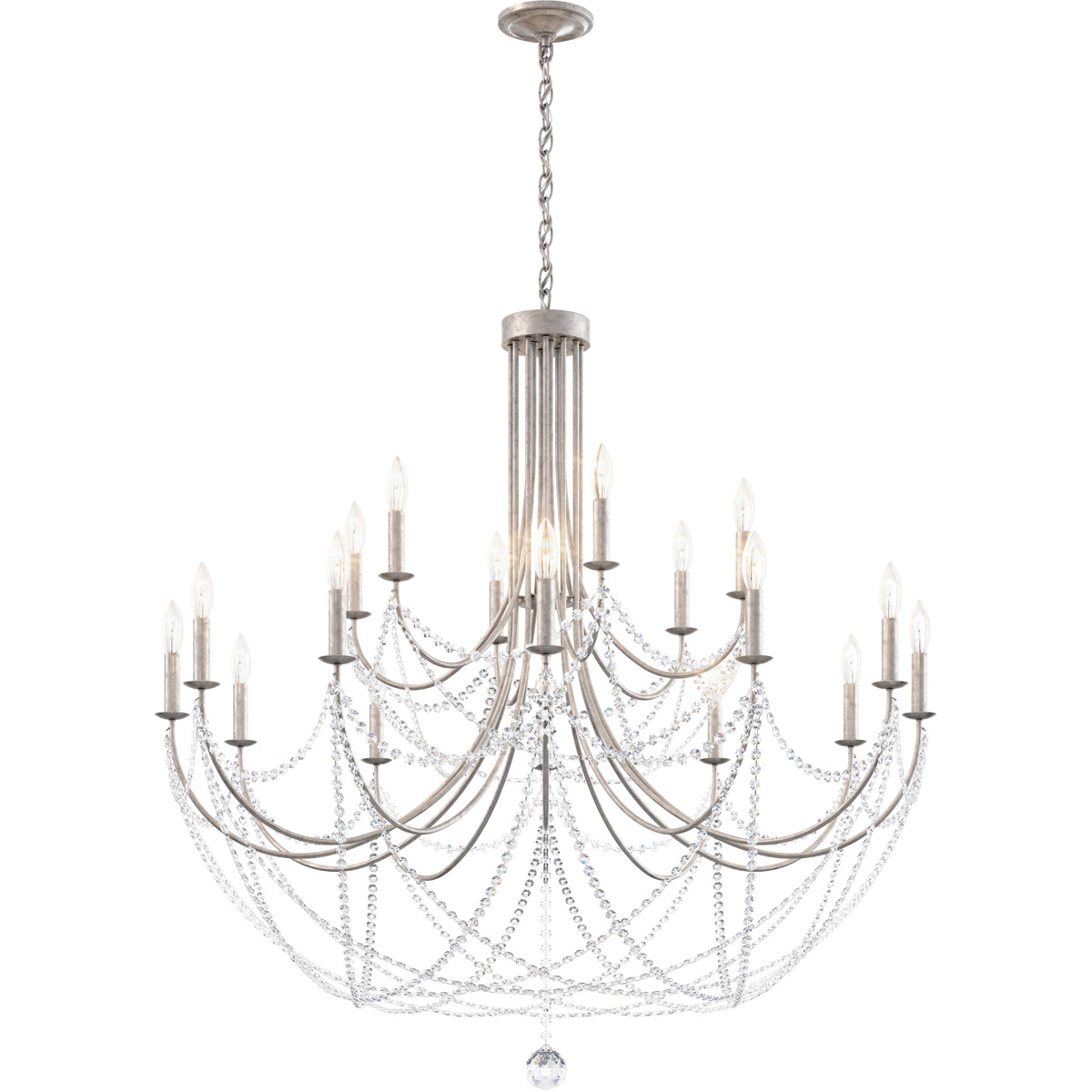 Verdana 18 Light Antique Silver Chandelier Ceiling Light
