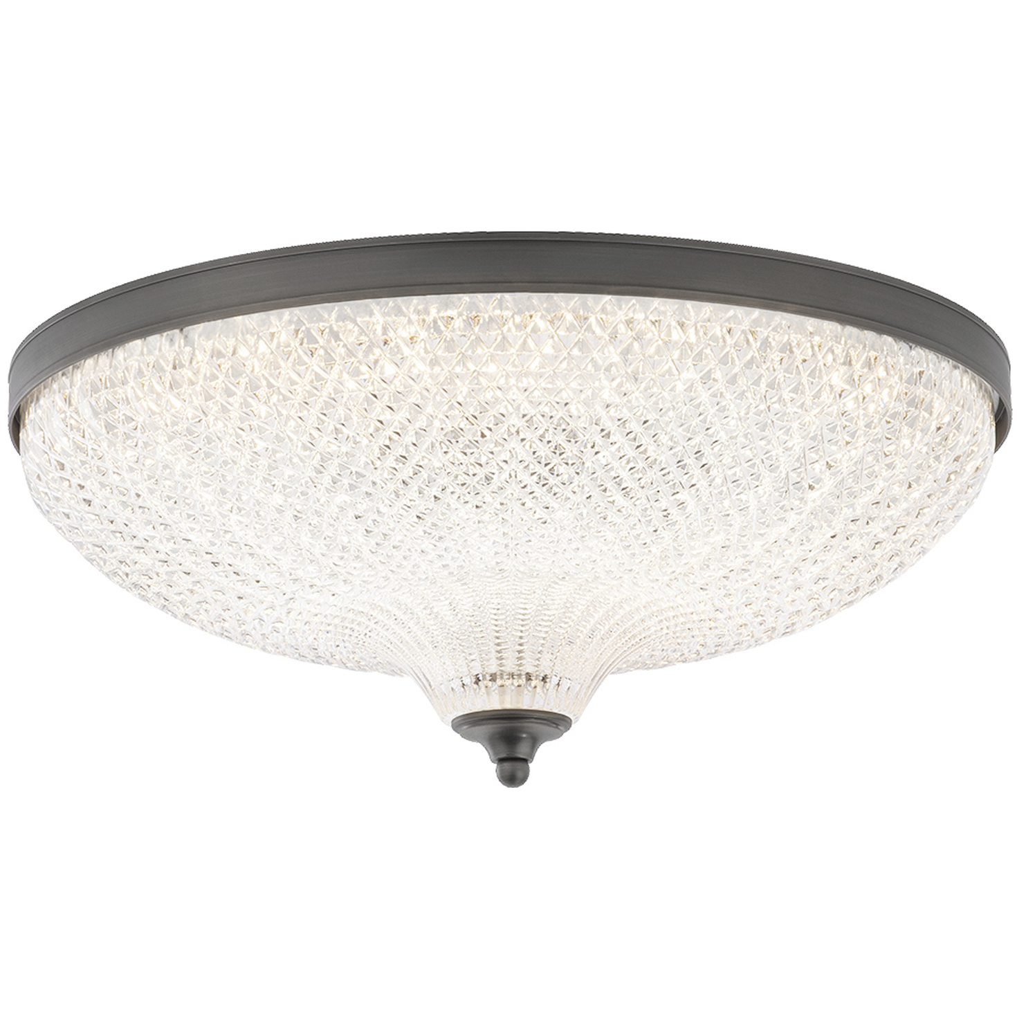 Signature Roma LED 16.25 inch Antique Nickel Flush Mount Ceiling Light, Schonbek Signature