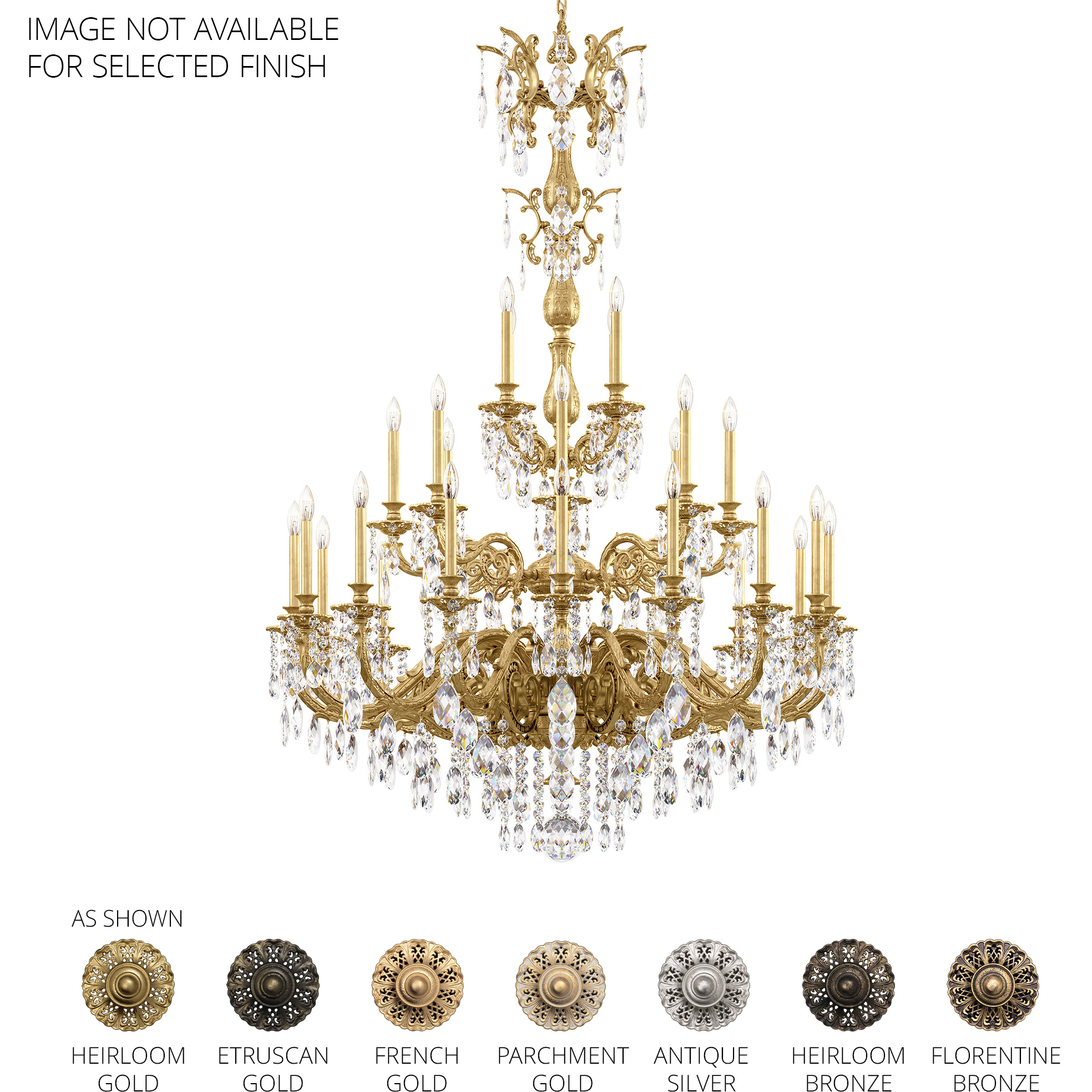 Schonbek 5688 83R Milano 28 Light Florentine Bronze Chandelier Ceiling Light in Florentine Bronze Cast Radiance