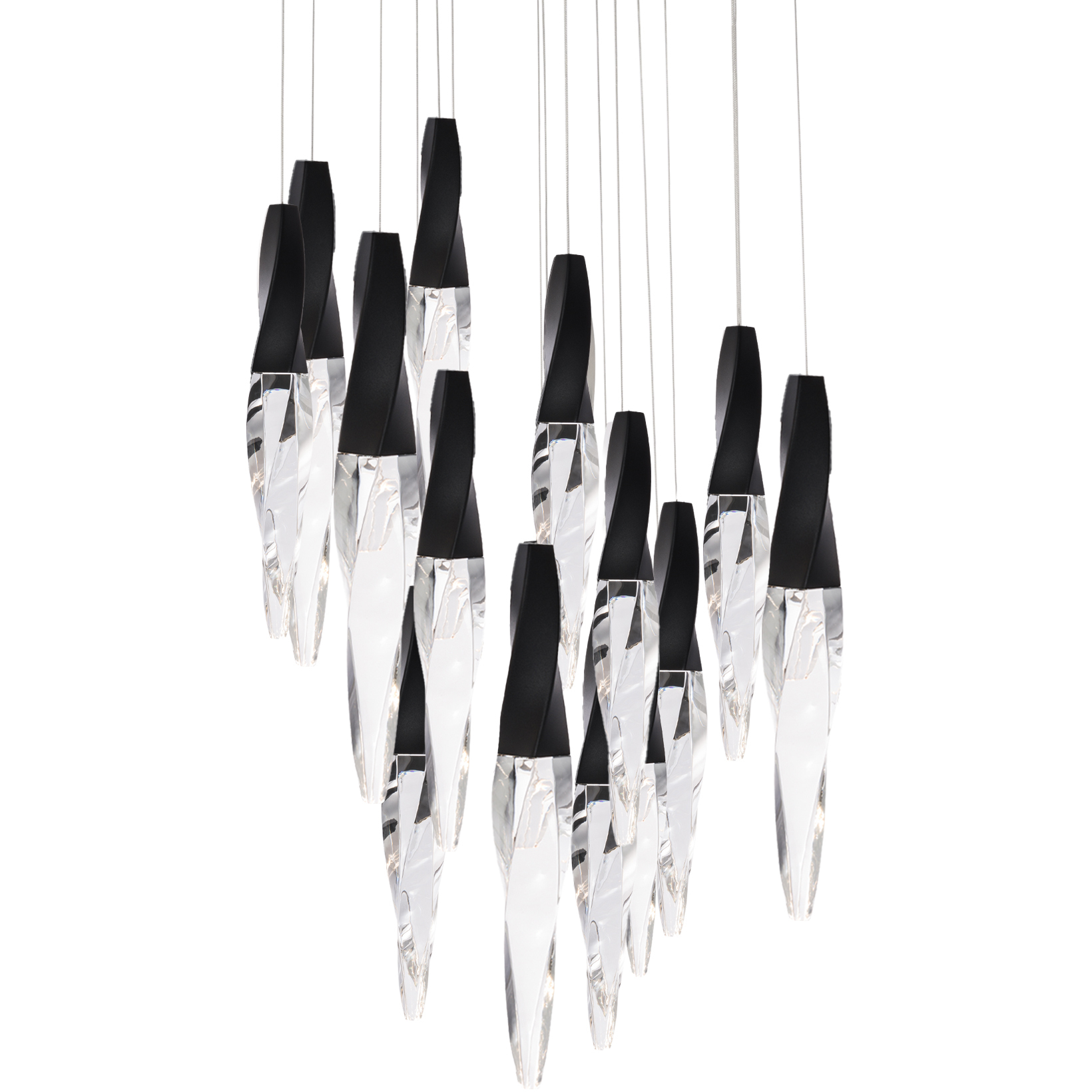 Beyond Kindjal LED 23 inch Black Multi-Light Pendant Ceiling Light, Beyond