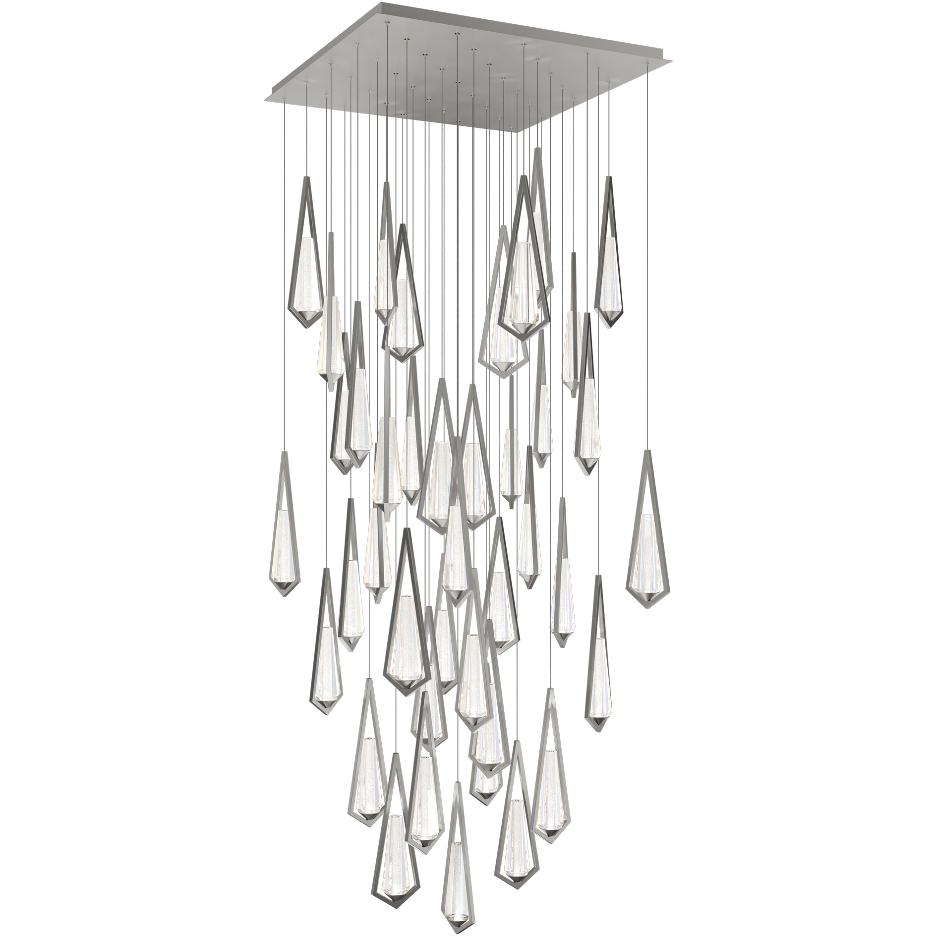 Beyond Devotion LED 36 inch Satin Nickel Multi-Light Pendant Ceiling Light