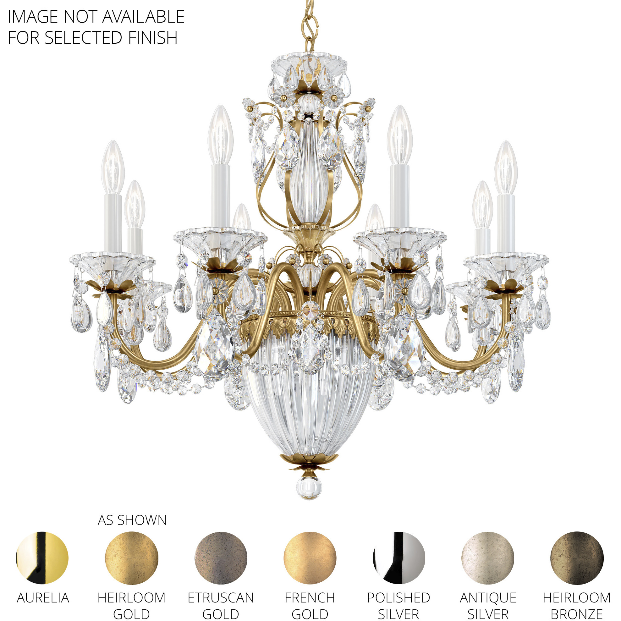 Bagatelle 11 Light 26.5 inch Aurelia Chandelier Ceiling Light in Swarovski
